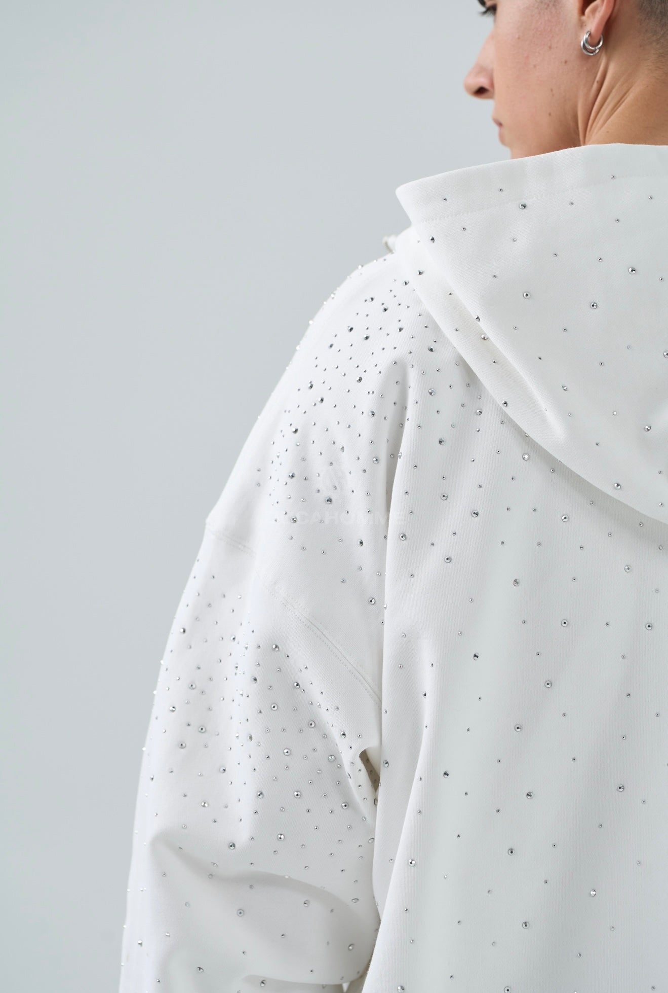 FELPA DUCA VIP DIAMANTATA BIANCA