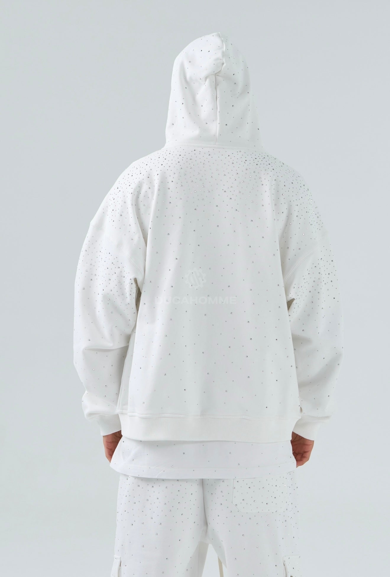 FELPA DUCA VIP DIAMANTATA BIANCA