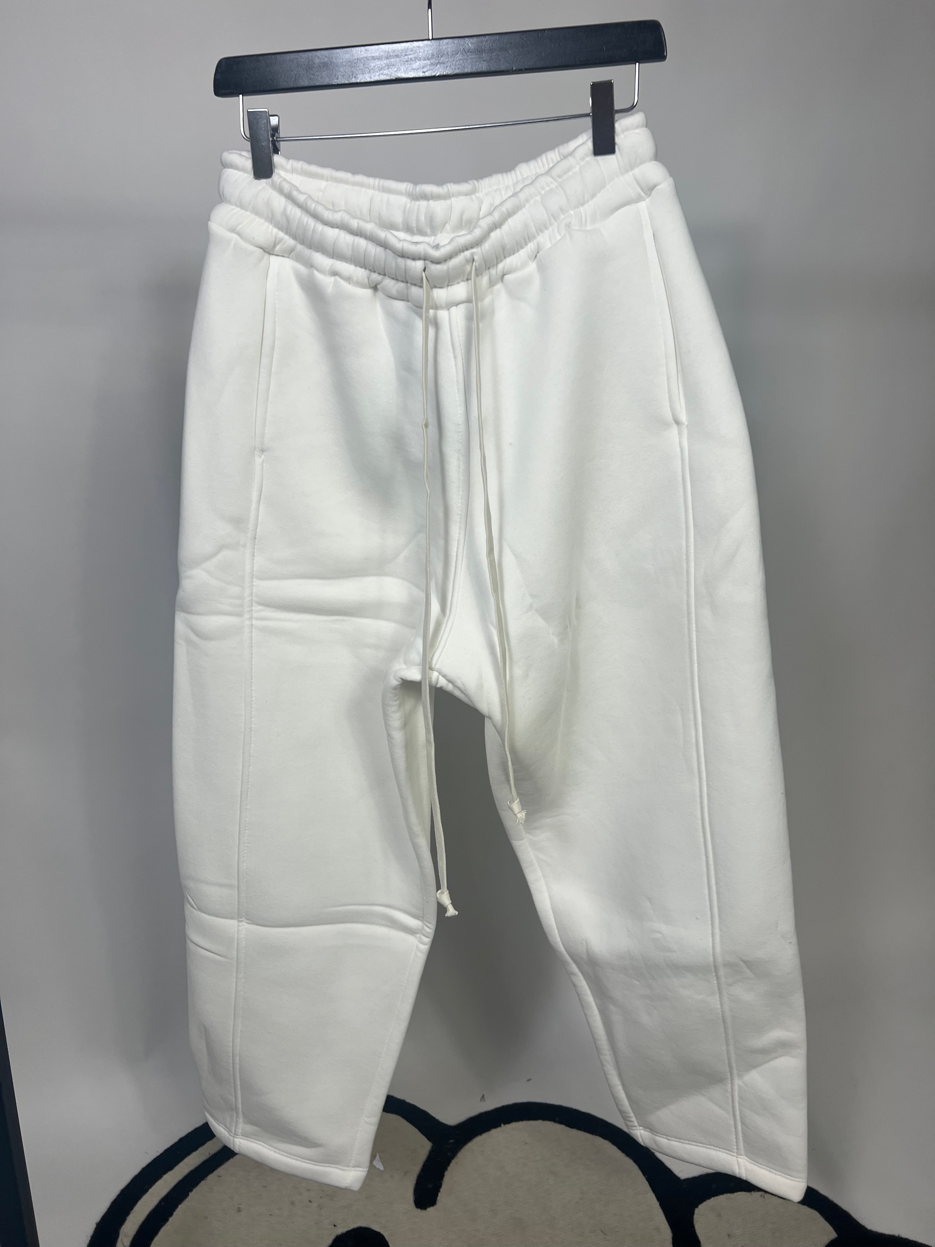 Pantalone Felpato fondo ampio bianco