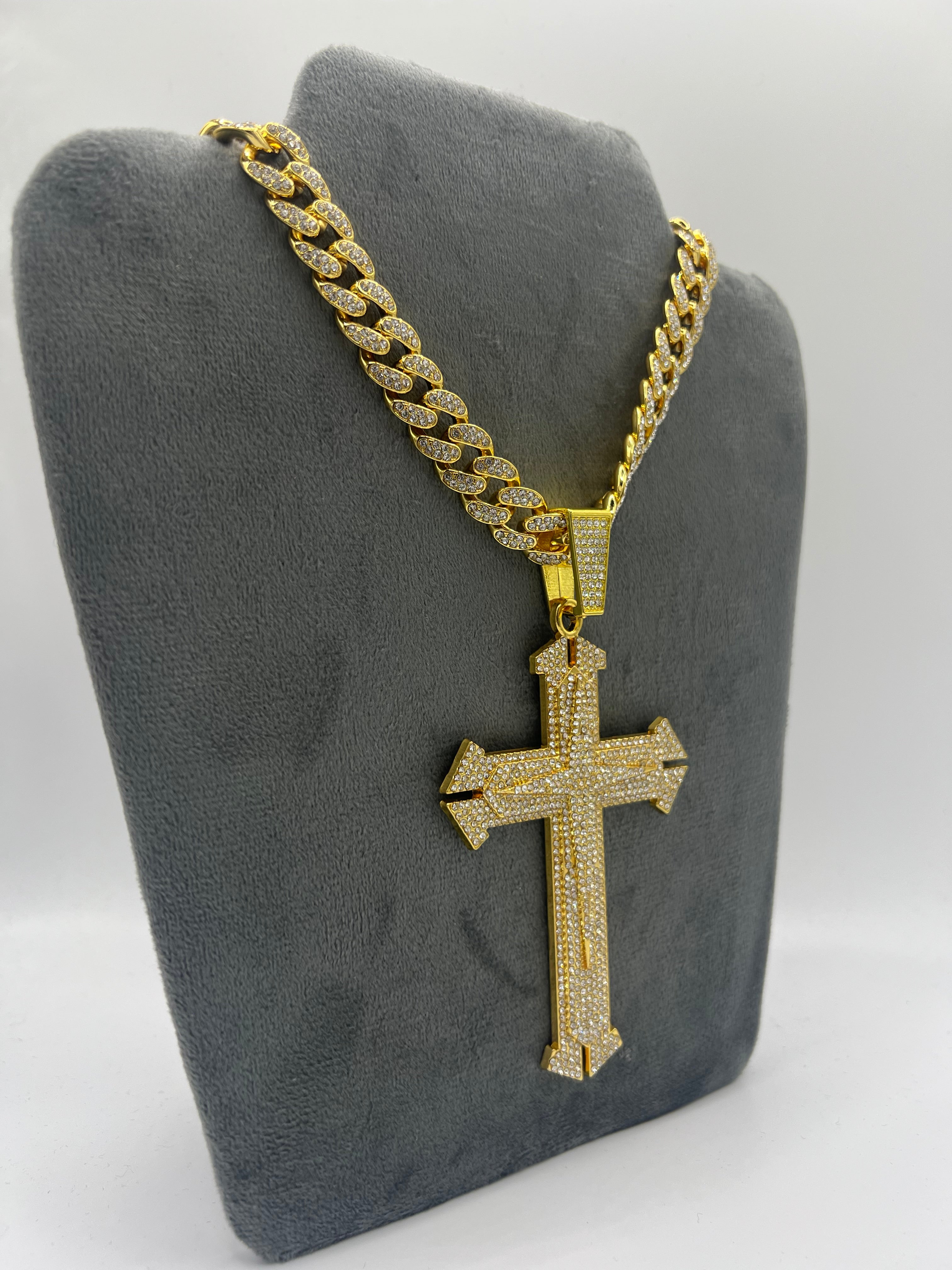COLLANA  DIAMANTI CROCE