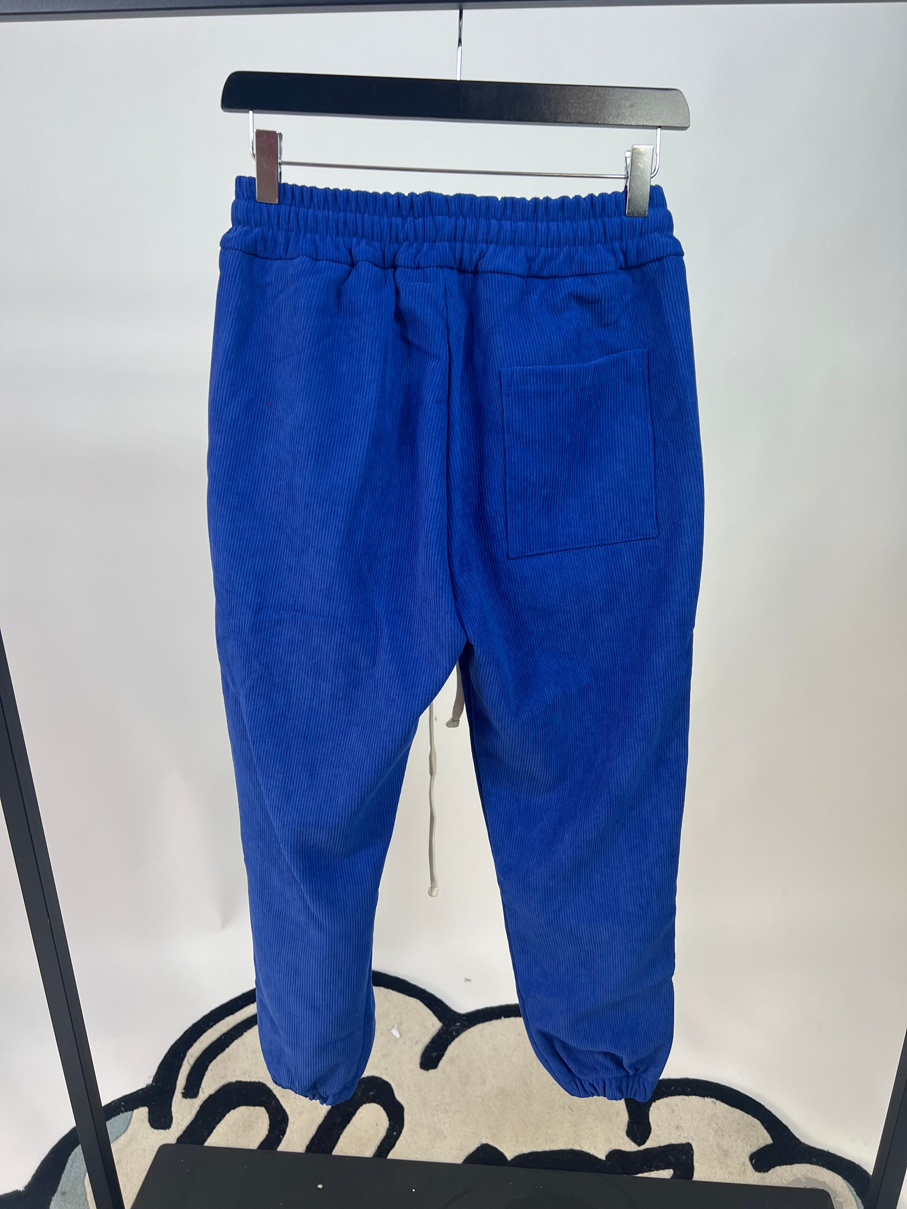 Pantalone a Coste Blu Royal
