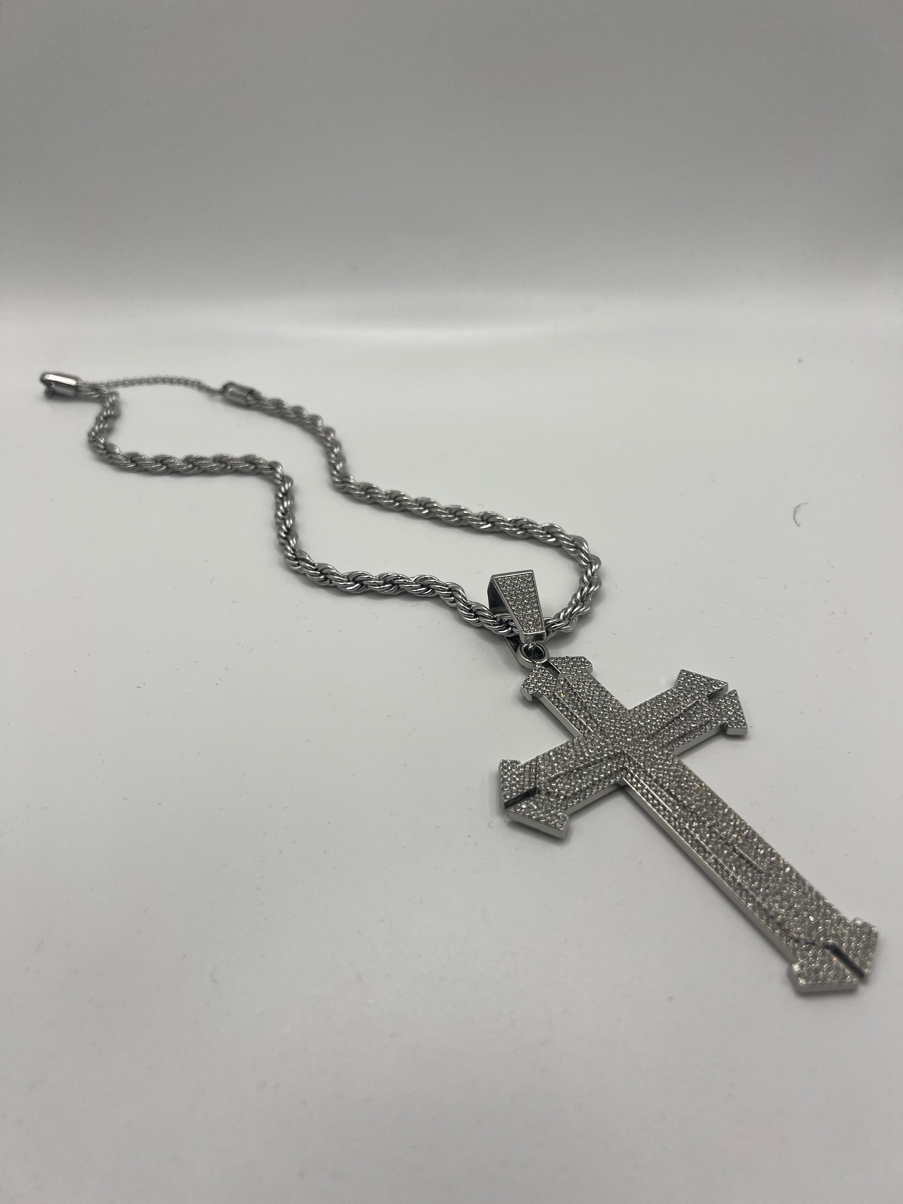 COLLANA  DIAMANTI CROCE