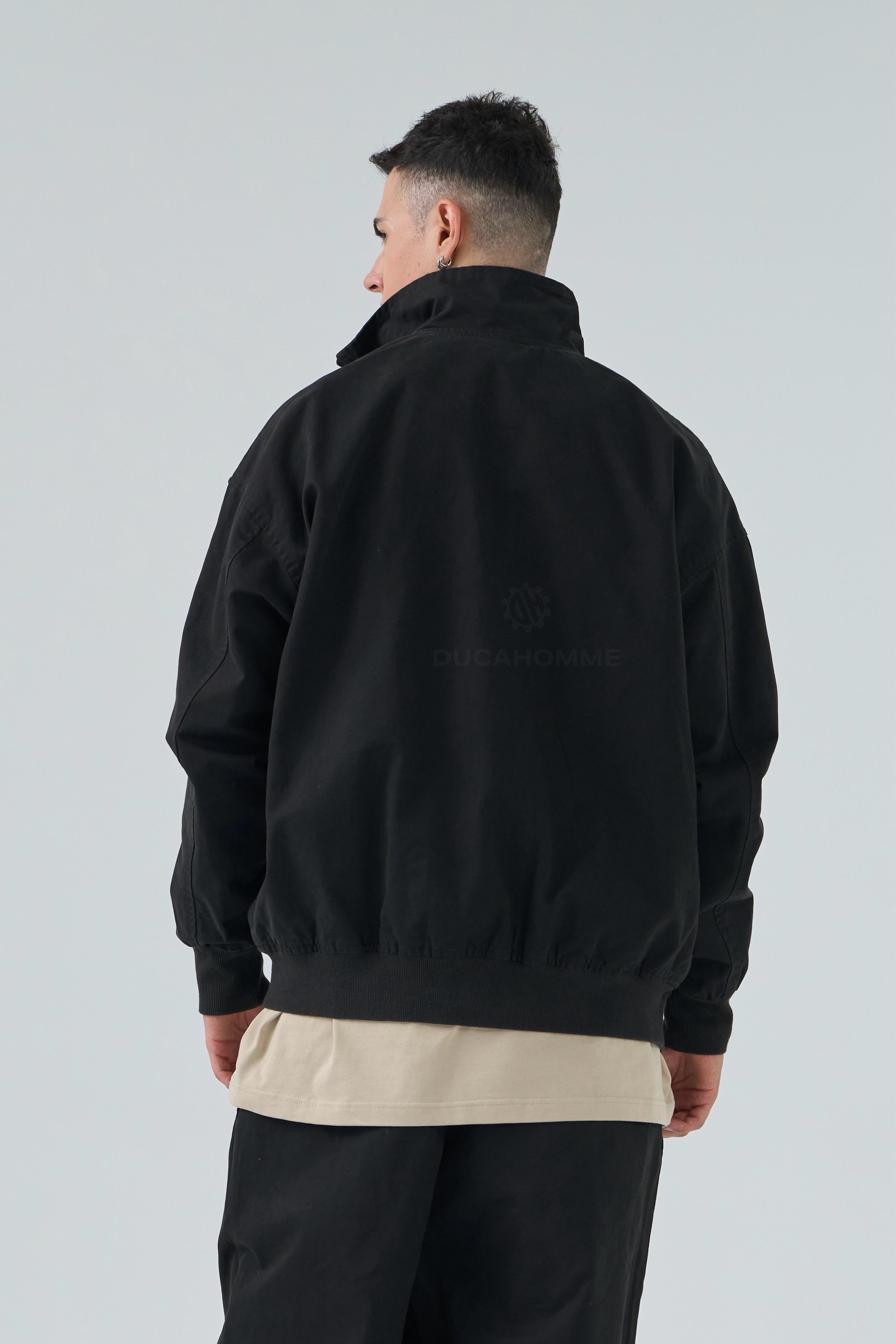 Felpa Collo Alto Sartoriale Nera