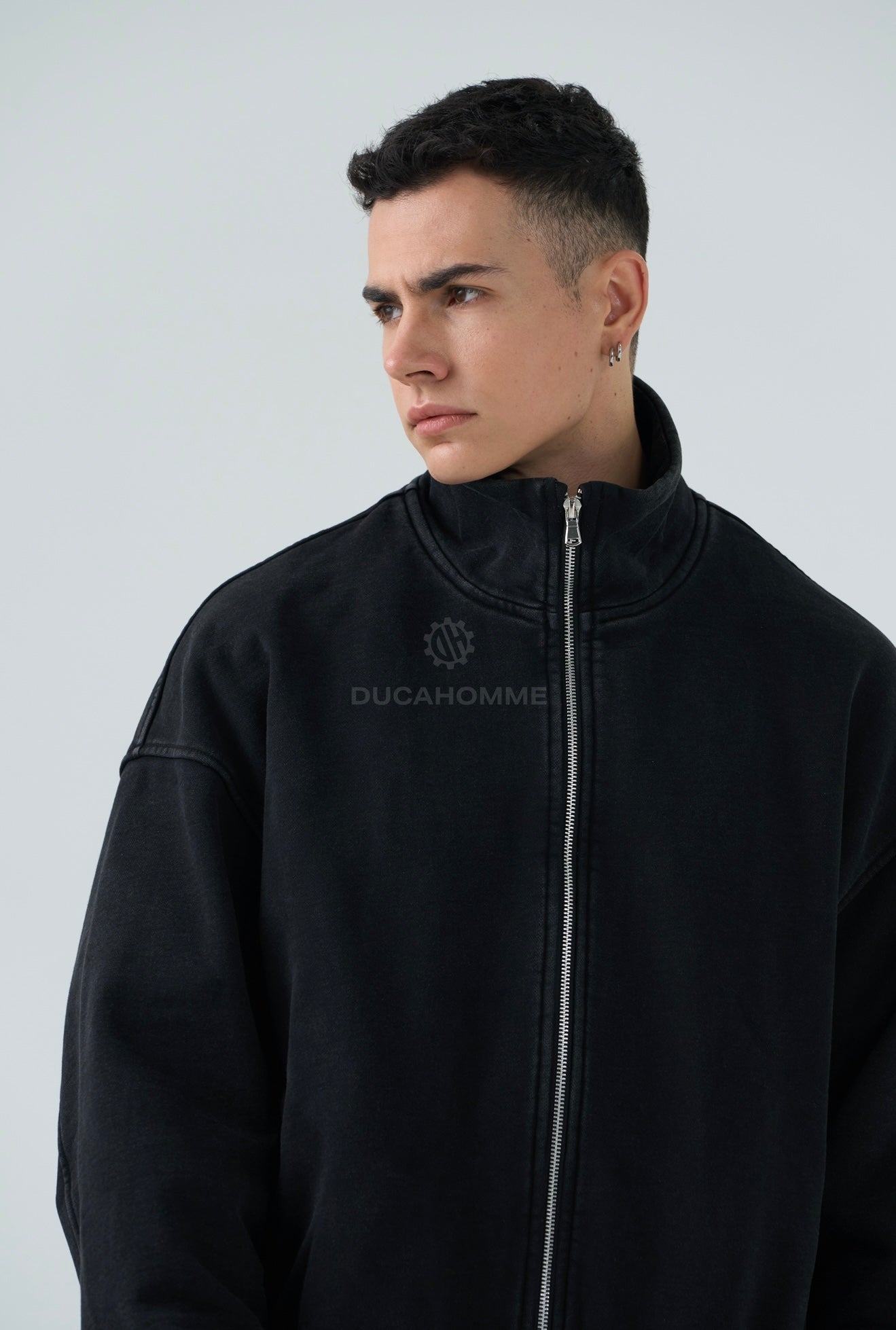 FELPA COLLO ALTO DUCA VIP WASHED NERA 94G