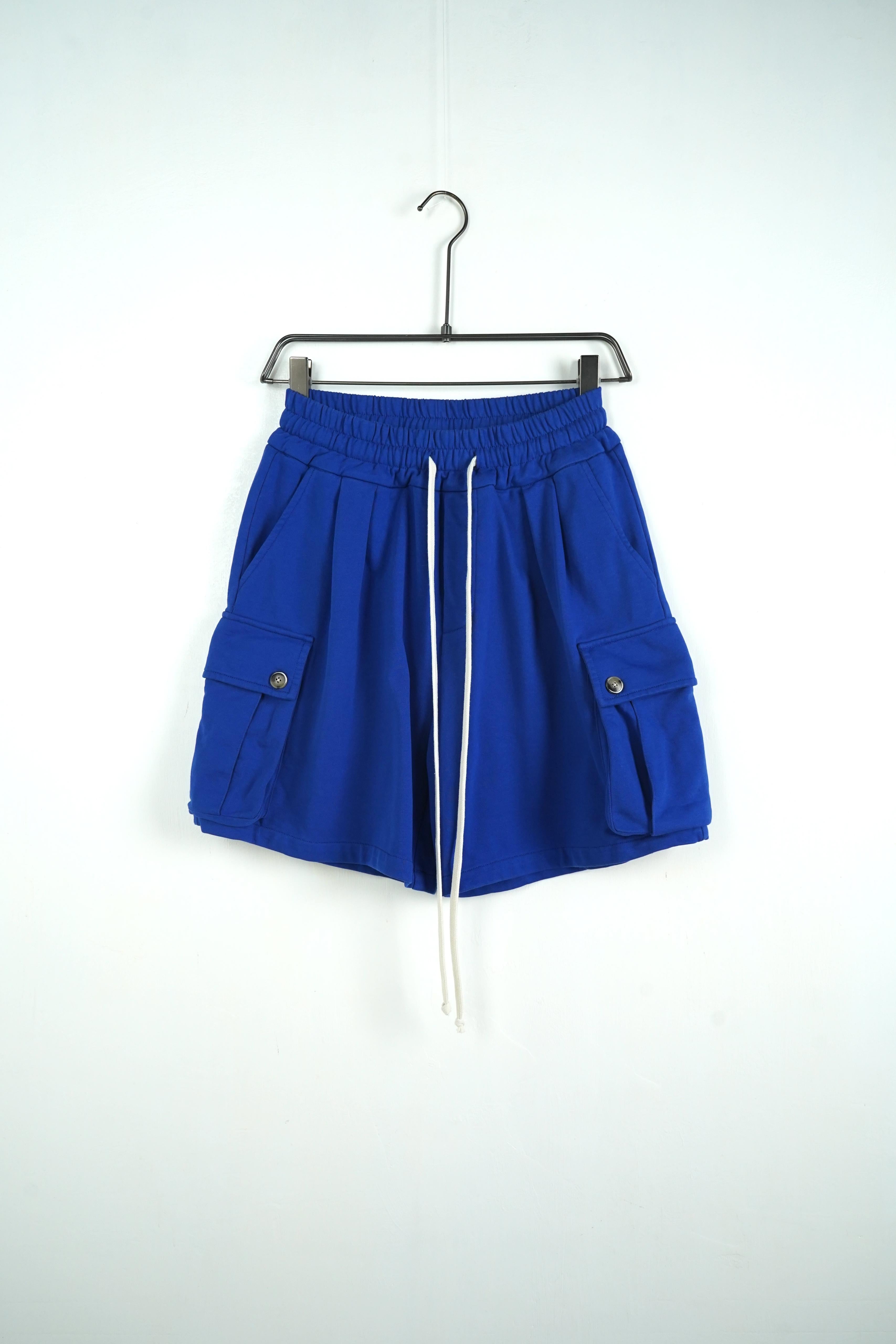 Pantaloncino Cargo Cotone Blu