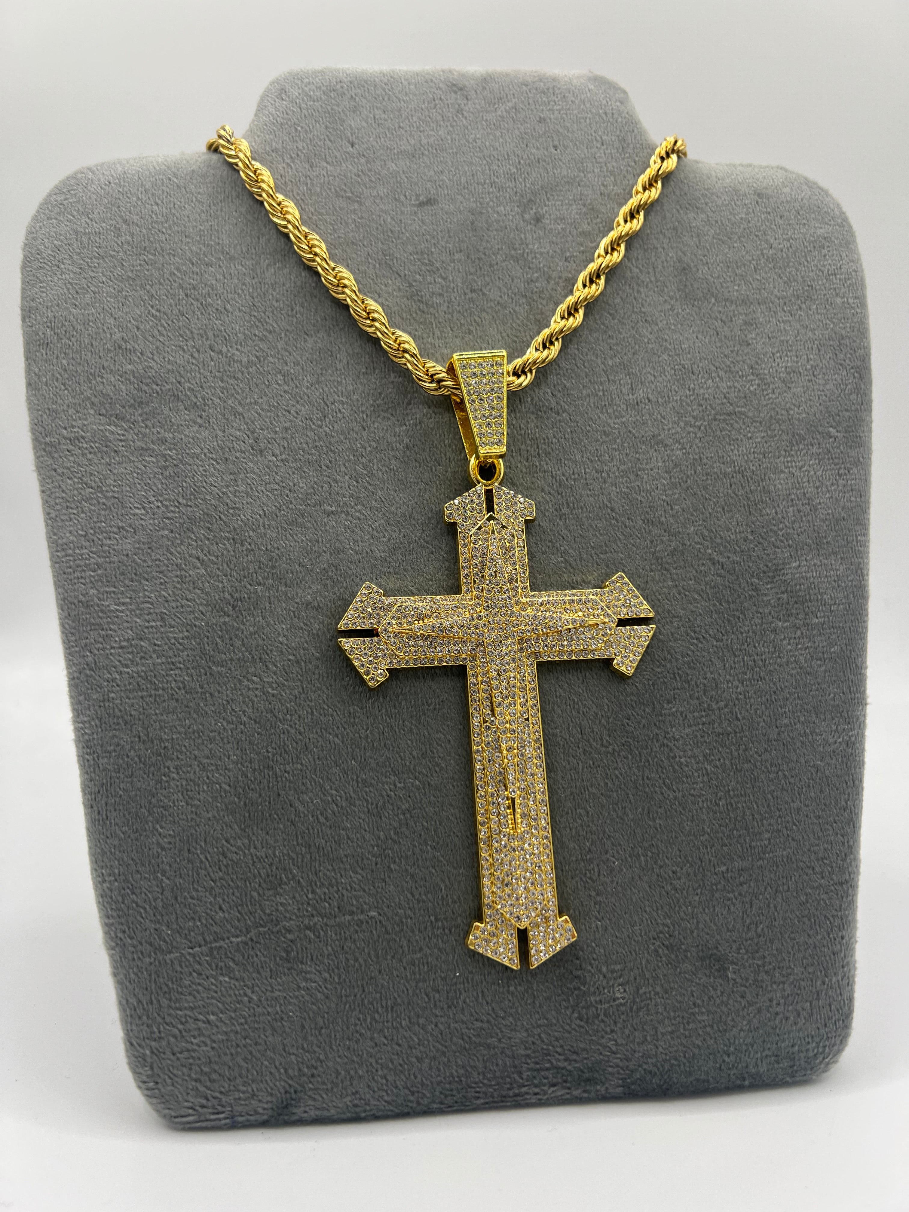 COLLANA  DIAMANTI CROCE