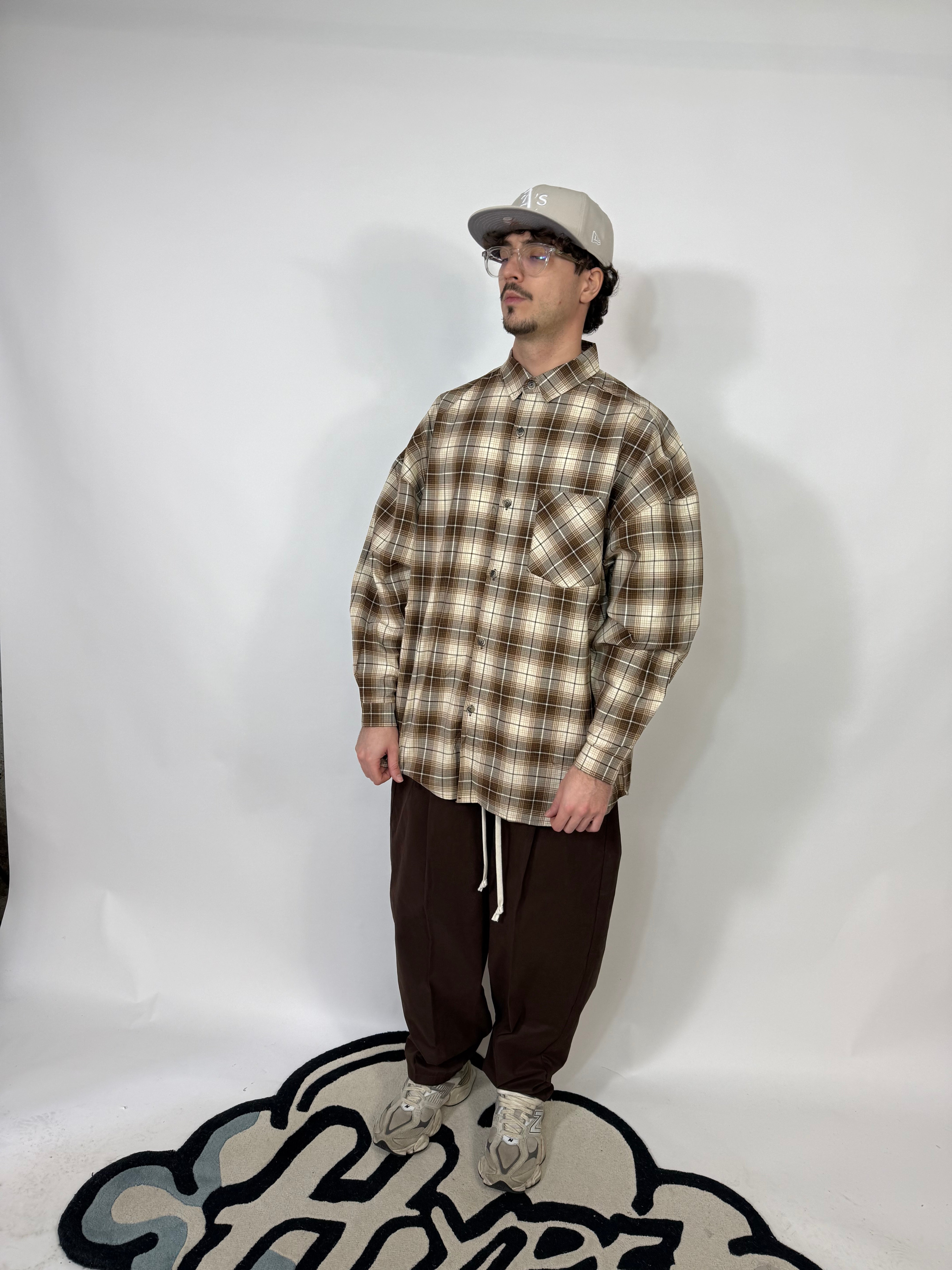 Camicia Quadri Marroncina