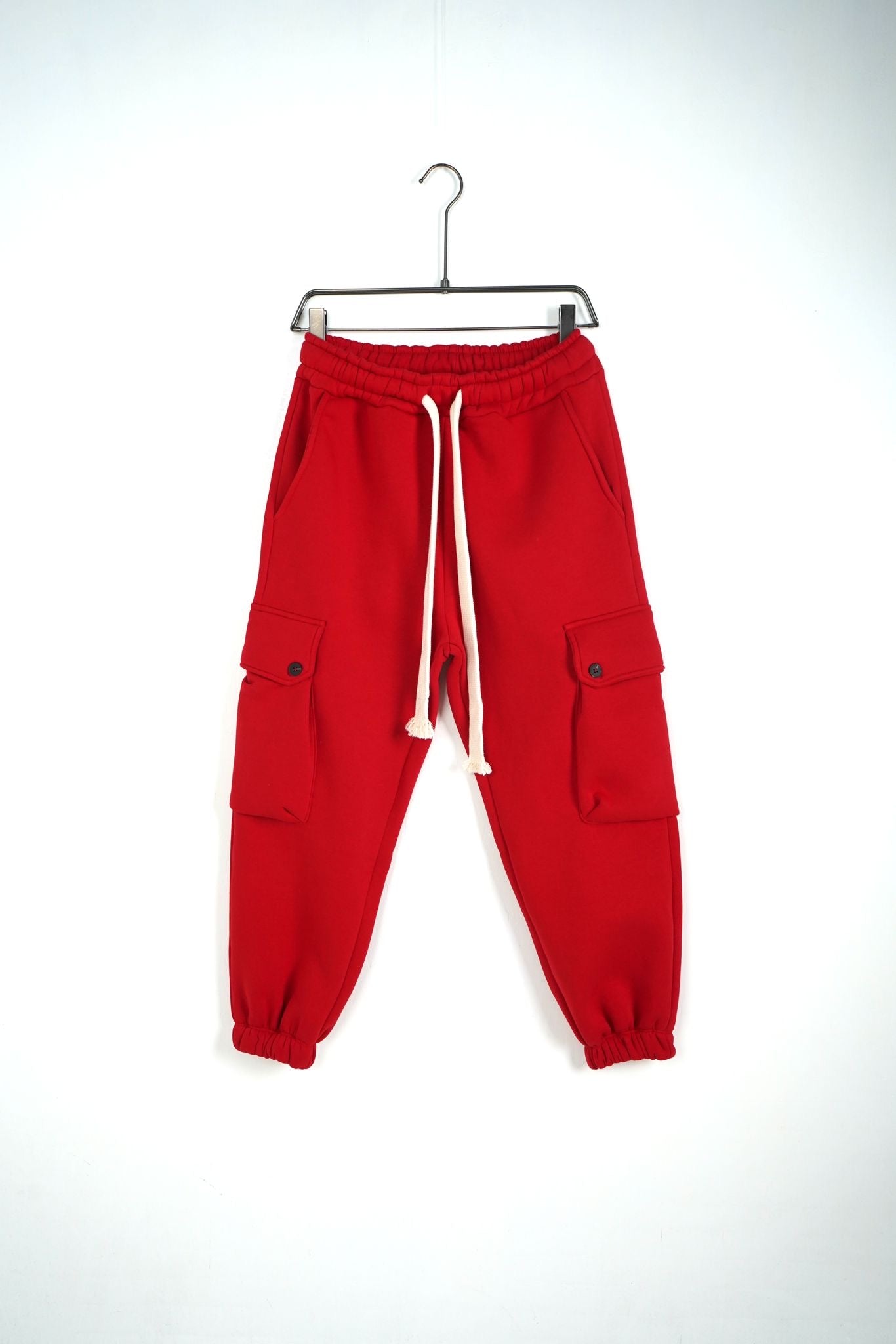 Pantalone  Sartoriale Doppio Cotone Rosso