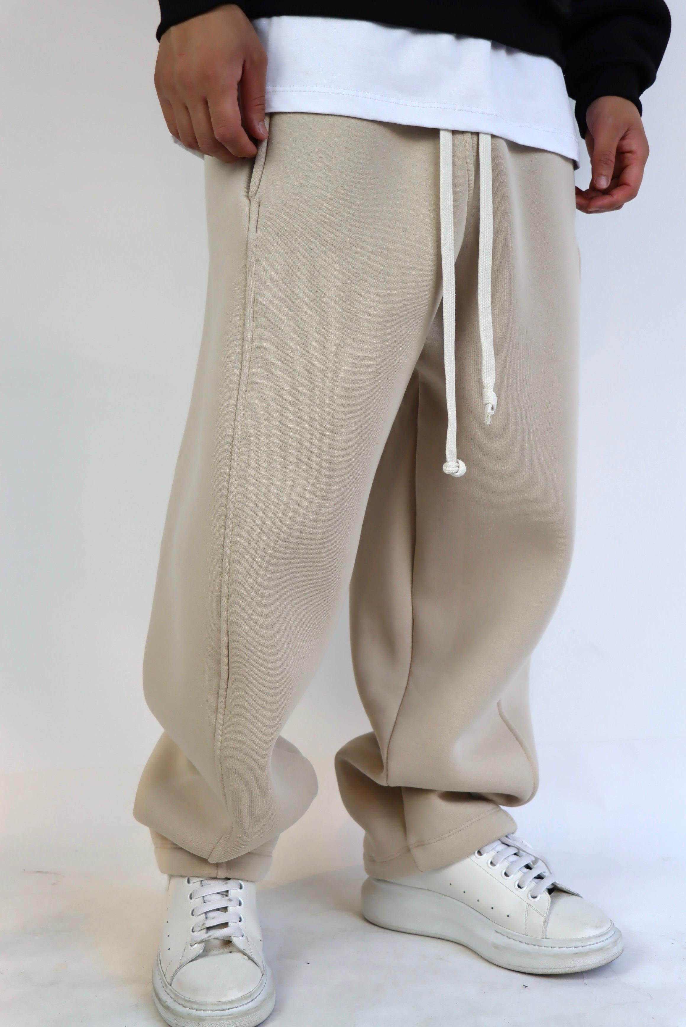 Pantalone Felpato fondo ampio beige