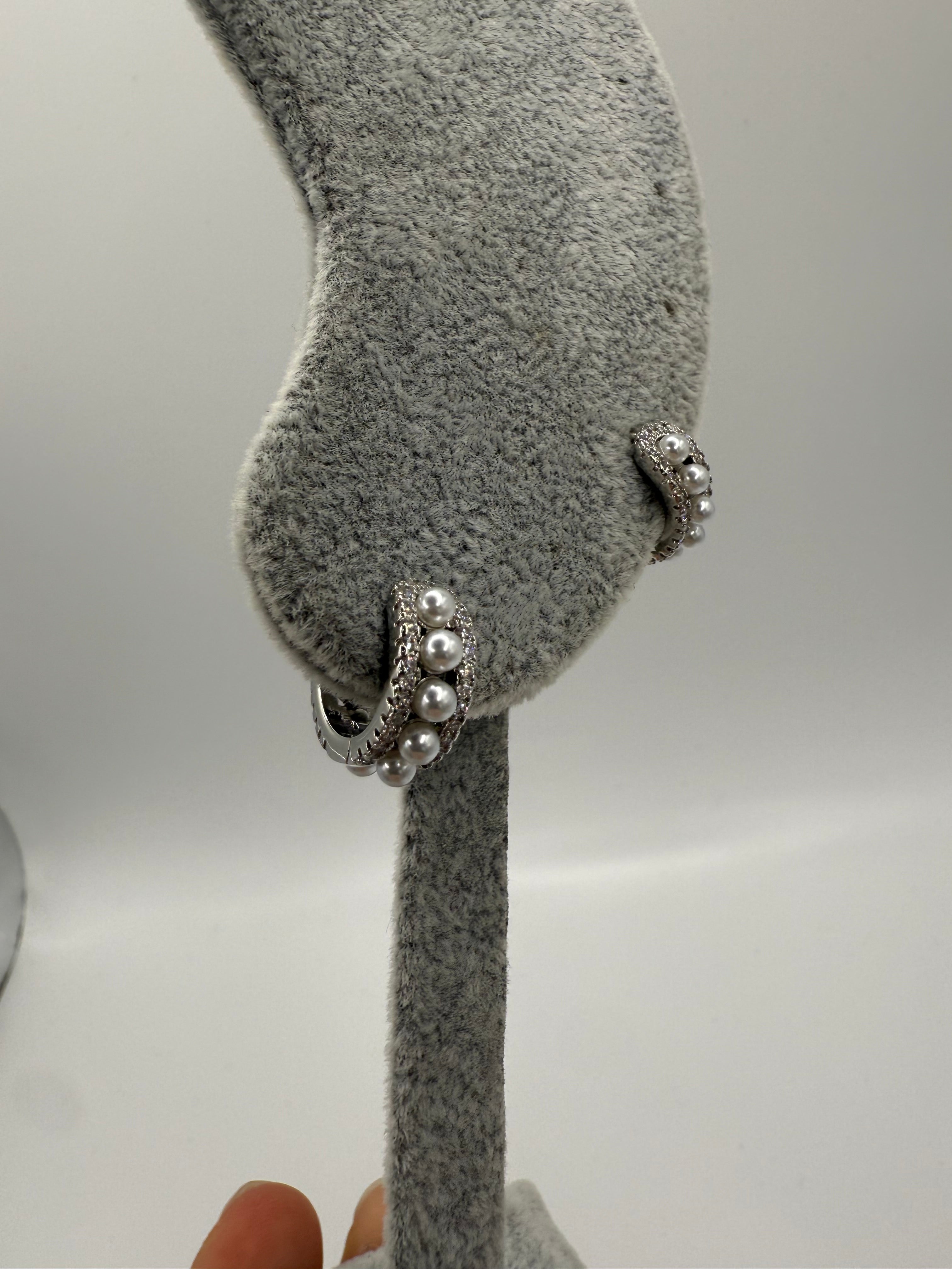 ORECCHINI PERLA color Argento