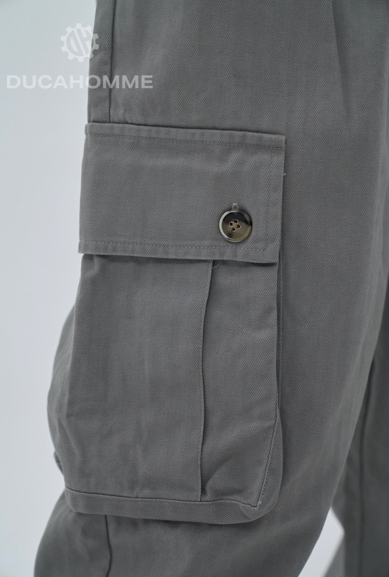 Pantalone Sartoriale Cargo Grigio Chiaro