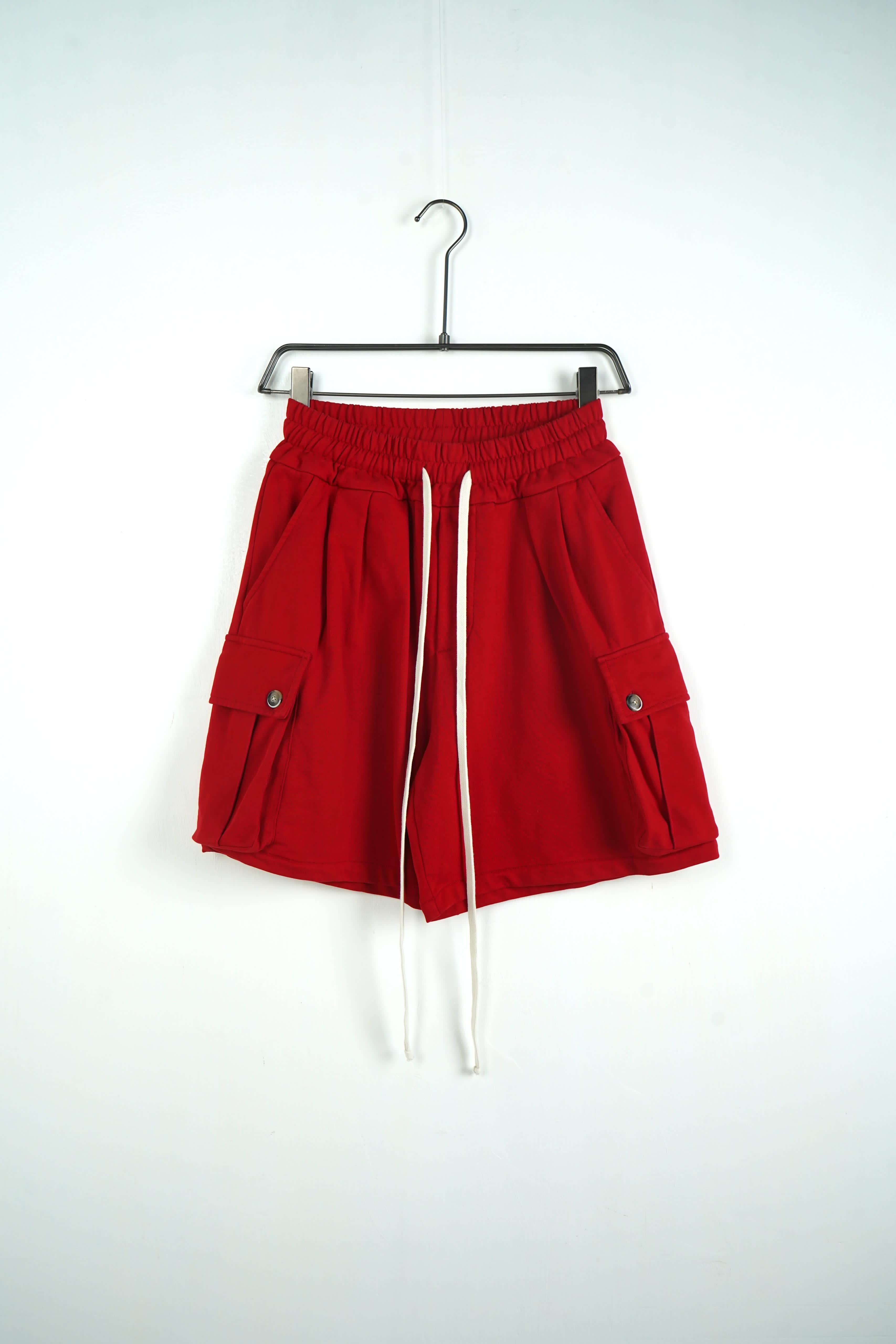 Pantaloncino Cargo Cotone Rosso