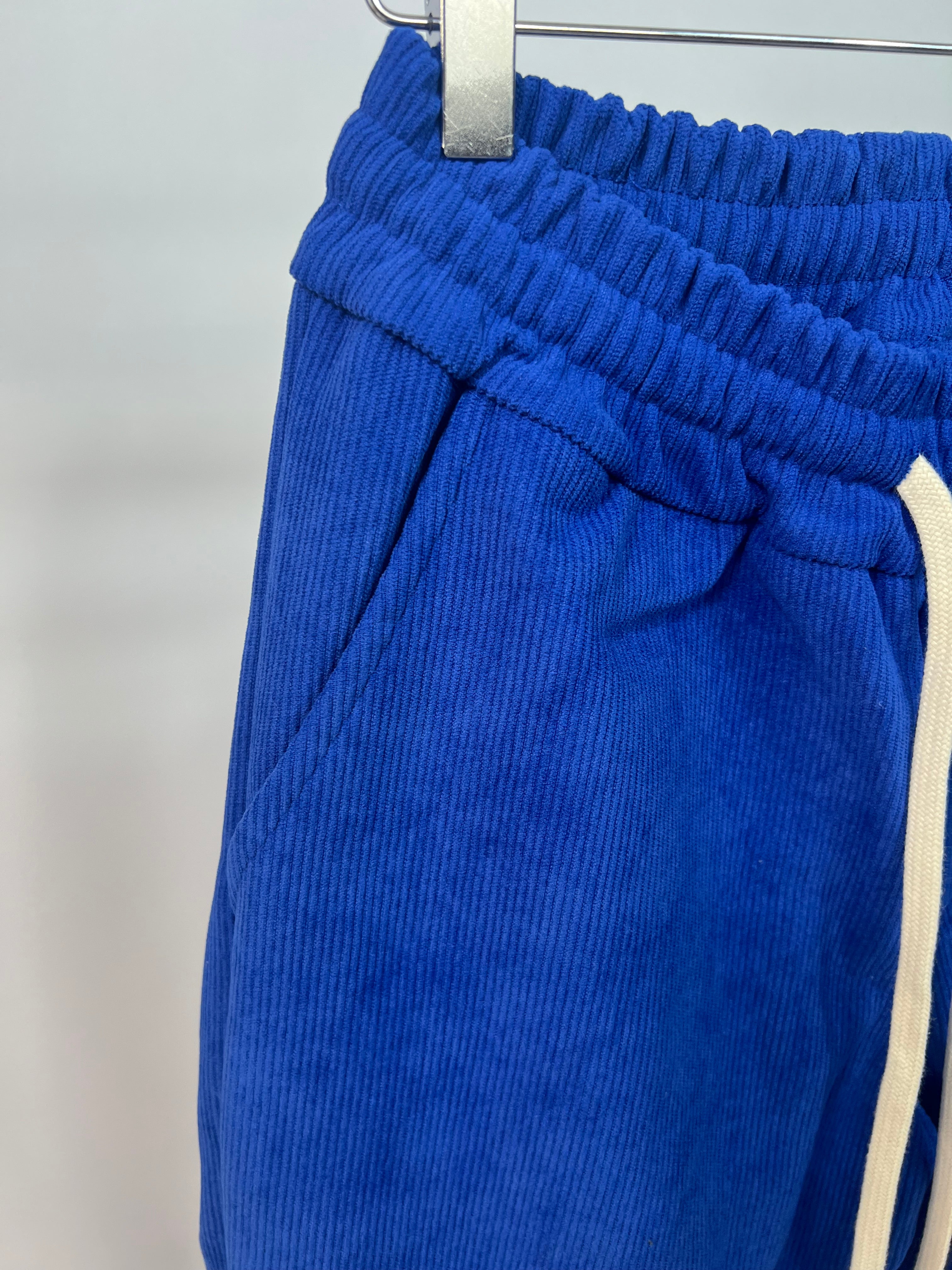 Pantalone a Coste Blu Royal