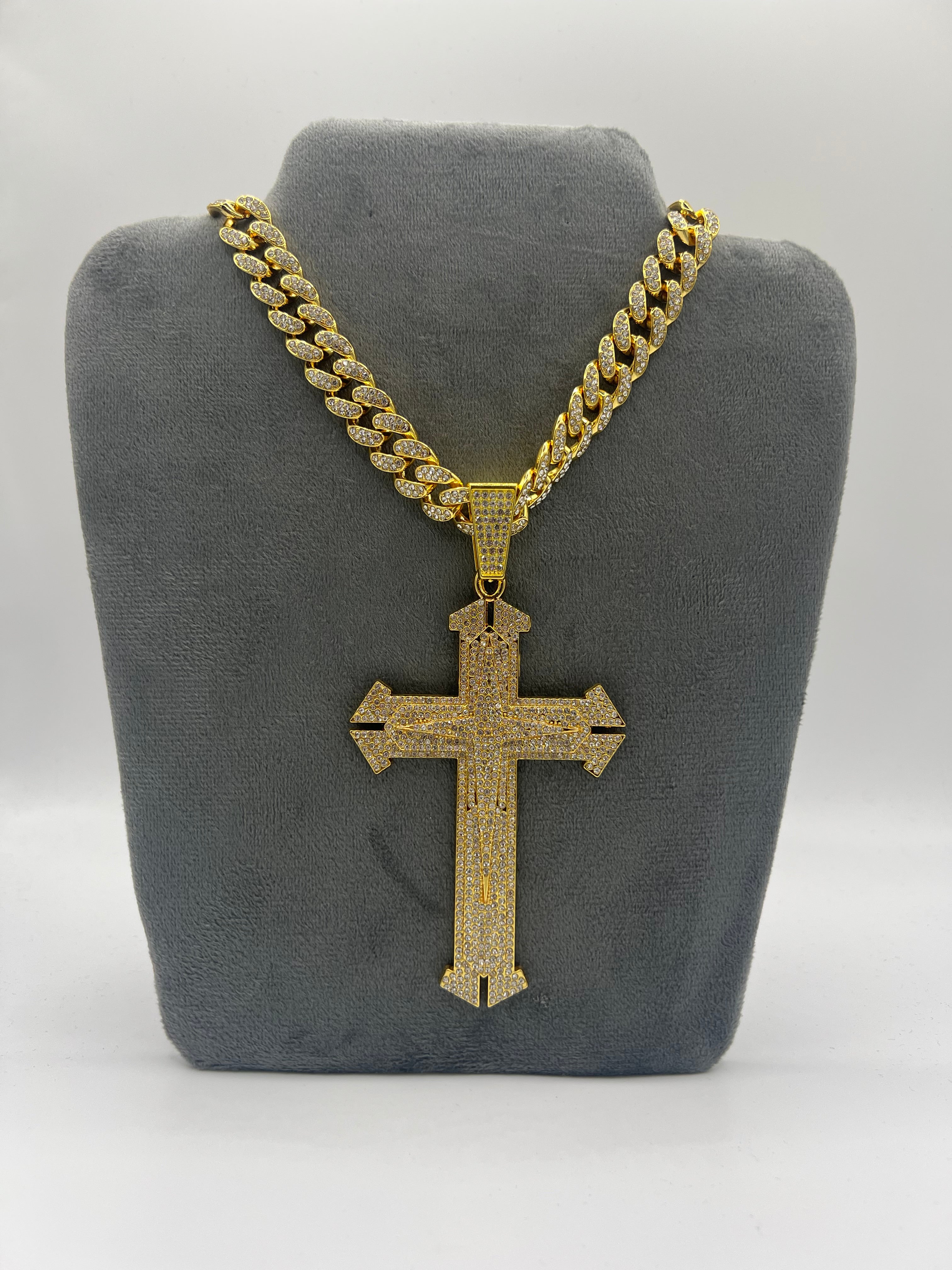 COLLANA  DIAMANTI CROCE