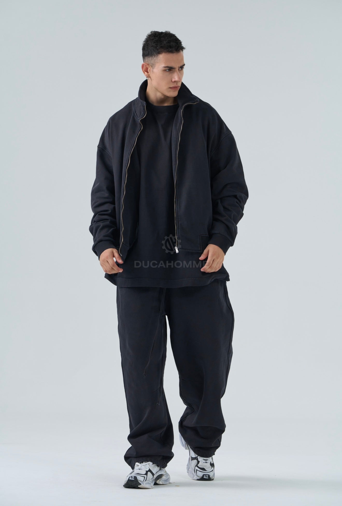 FELPA COLLO ALTO DUCA VIP WASHED NERA 94G