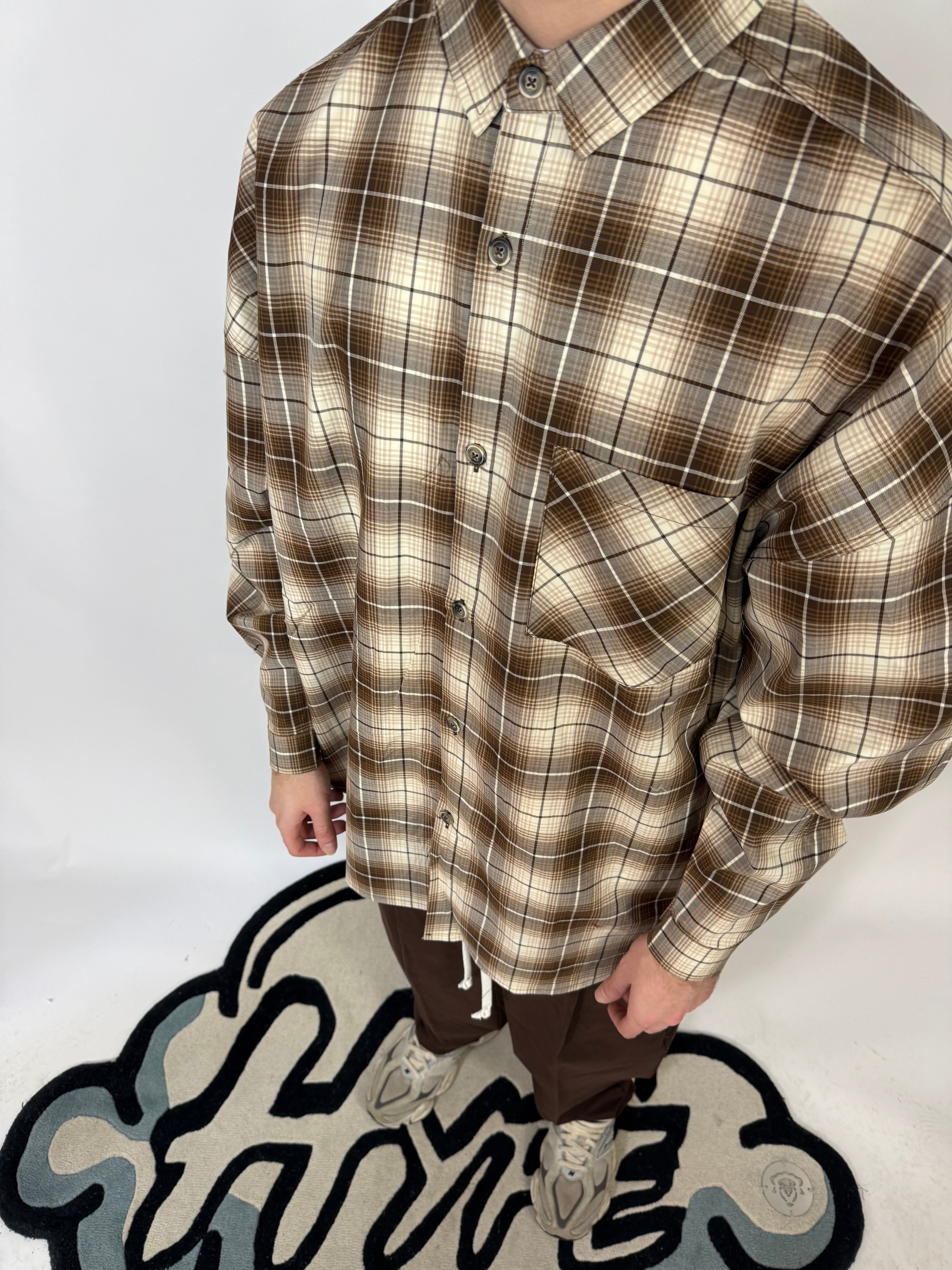 Camicia Quadri Marroncina