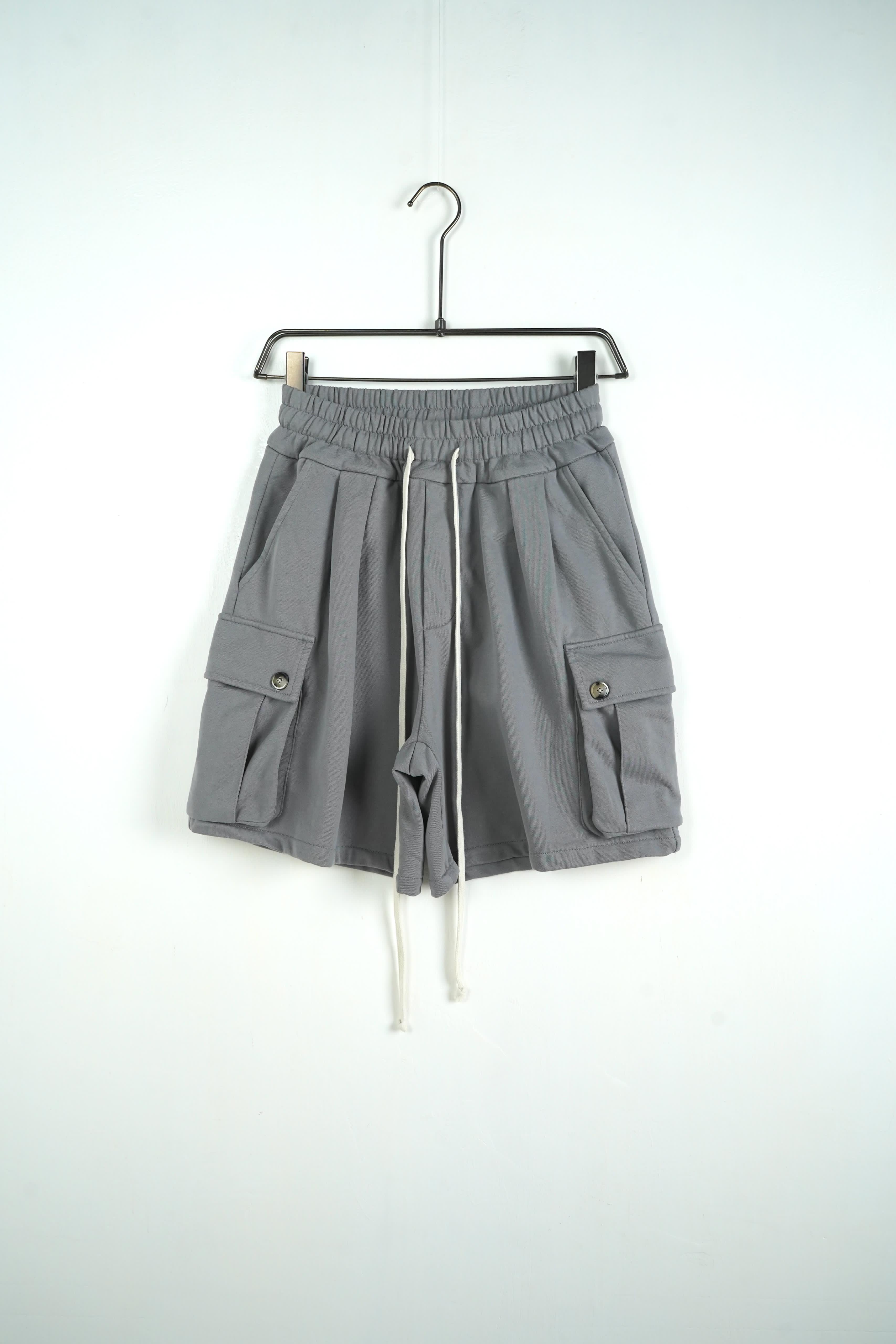 Pantaloncino Cargo Cotone Grigio