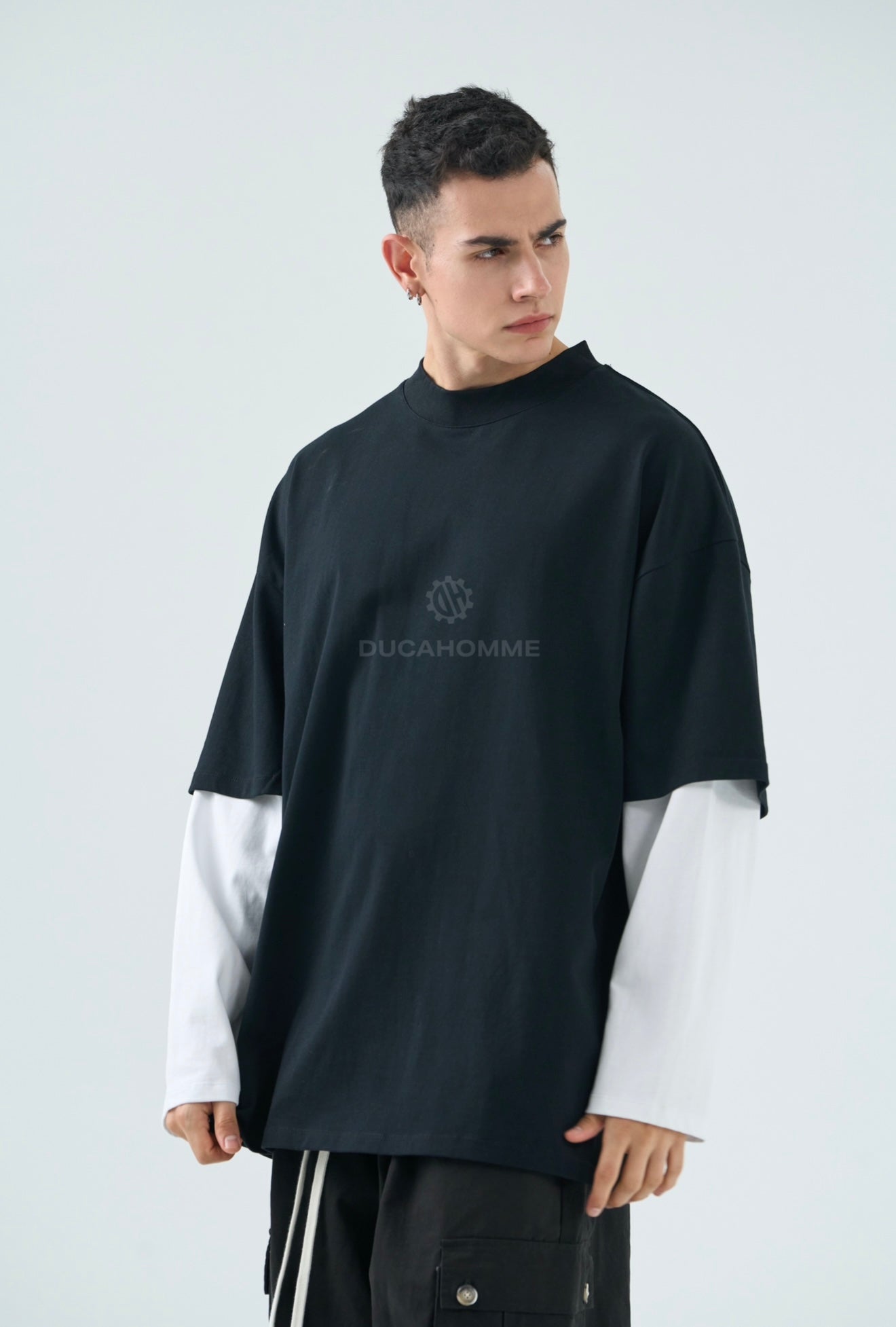 T SHIRT DUCA VIP LONG SLEEVE Nera Bianca