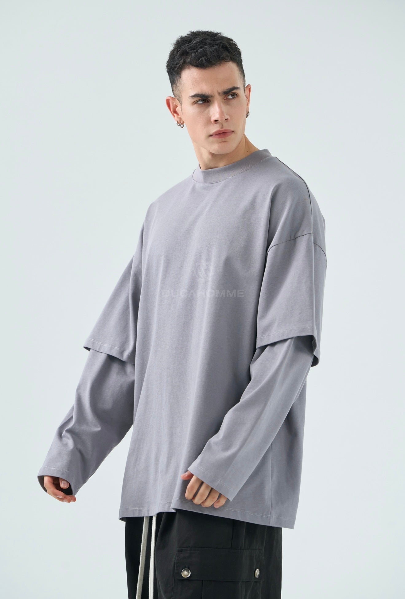 T SHIRT DUCA VIP LONG SLEEVE Grigia