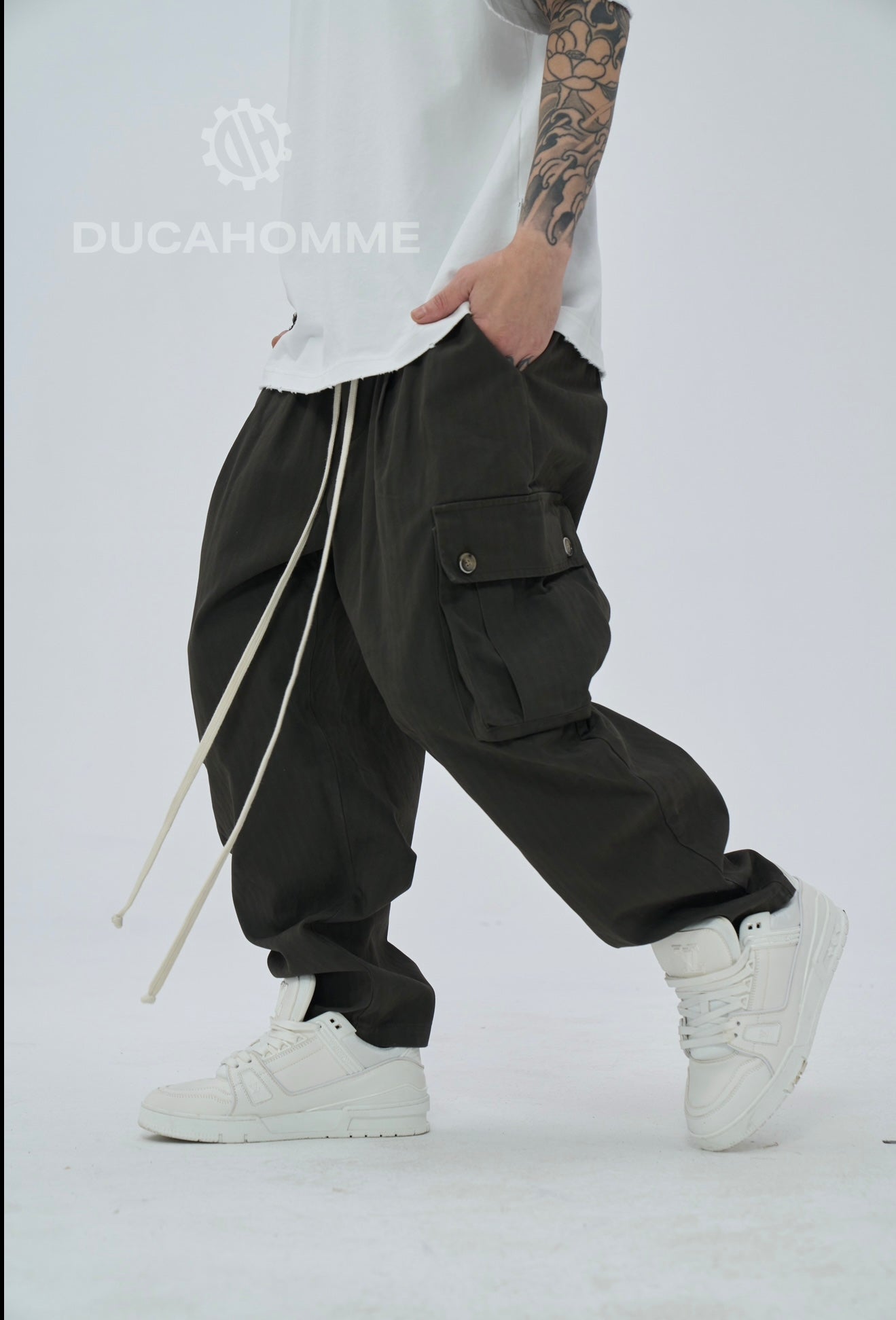 Pantalone Sartoriale Cargo Limited Edition piombo grigio scuro