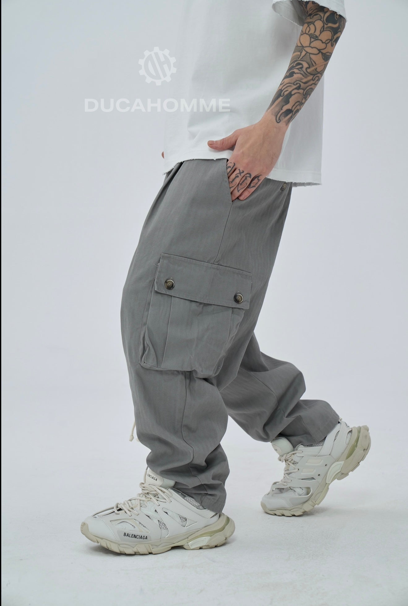 Pantalone Sartoriale Cargo Limited Edition grigio