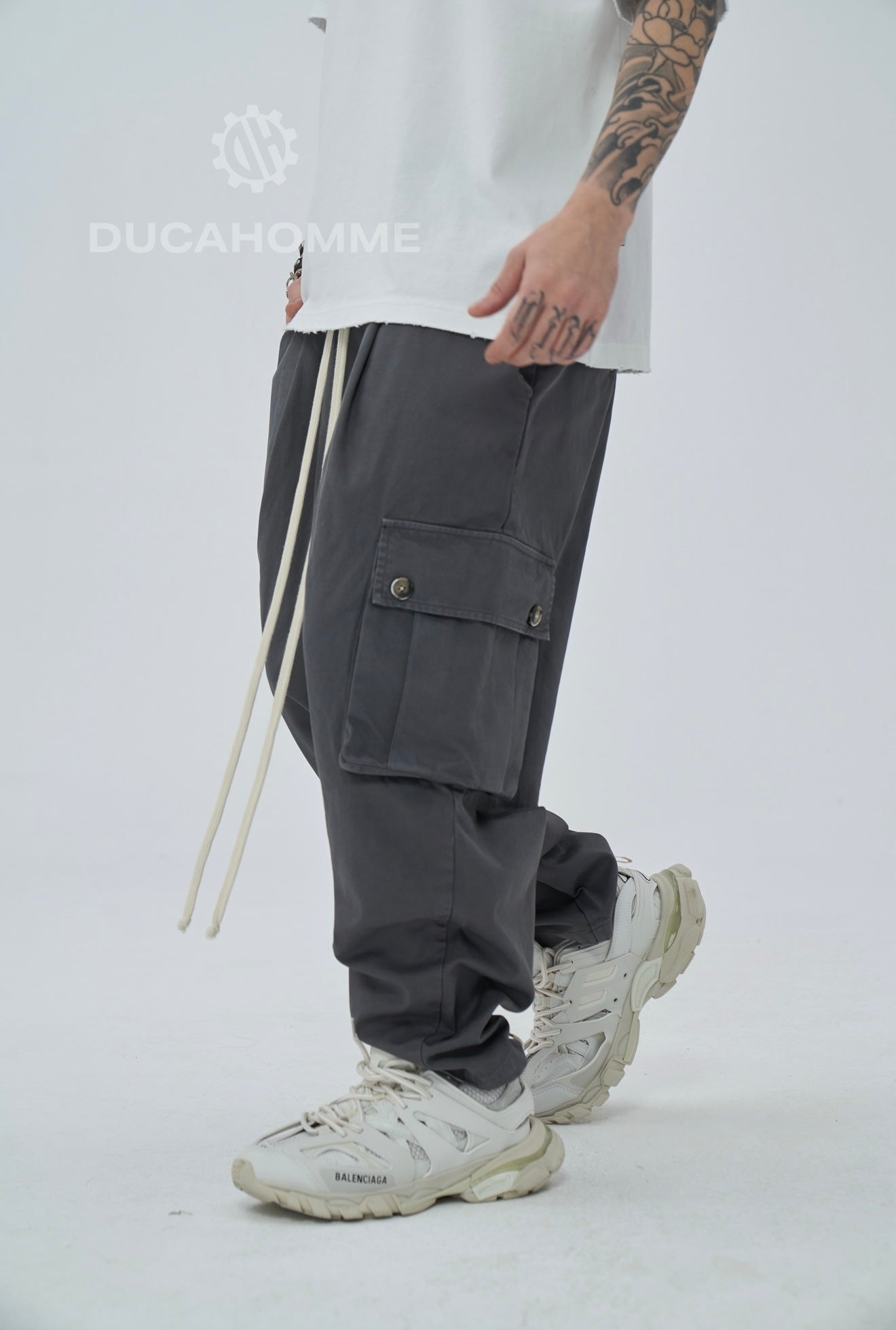 Pantalone Sartoriale Cargo Limited Edition piombo grigio scuro