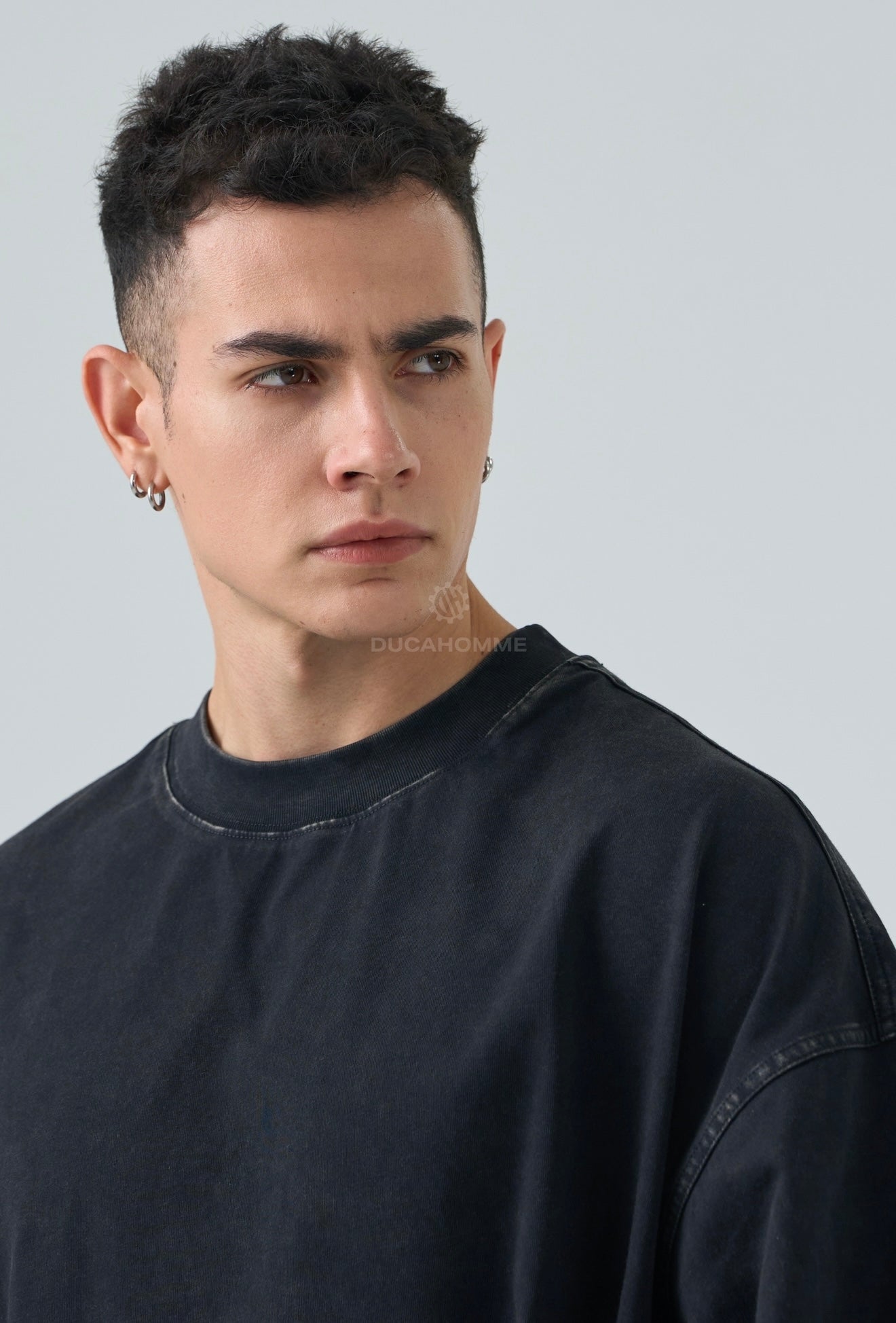 T SHIRT DUCA VIP Stone Wash Nera