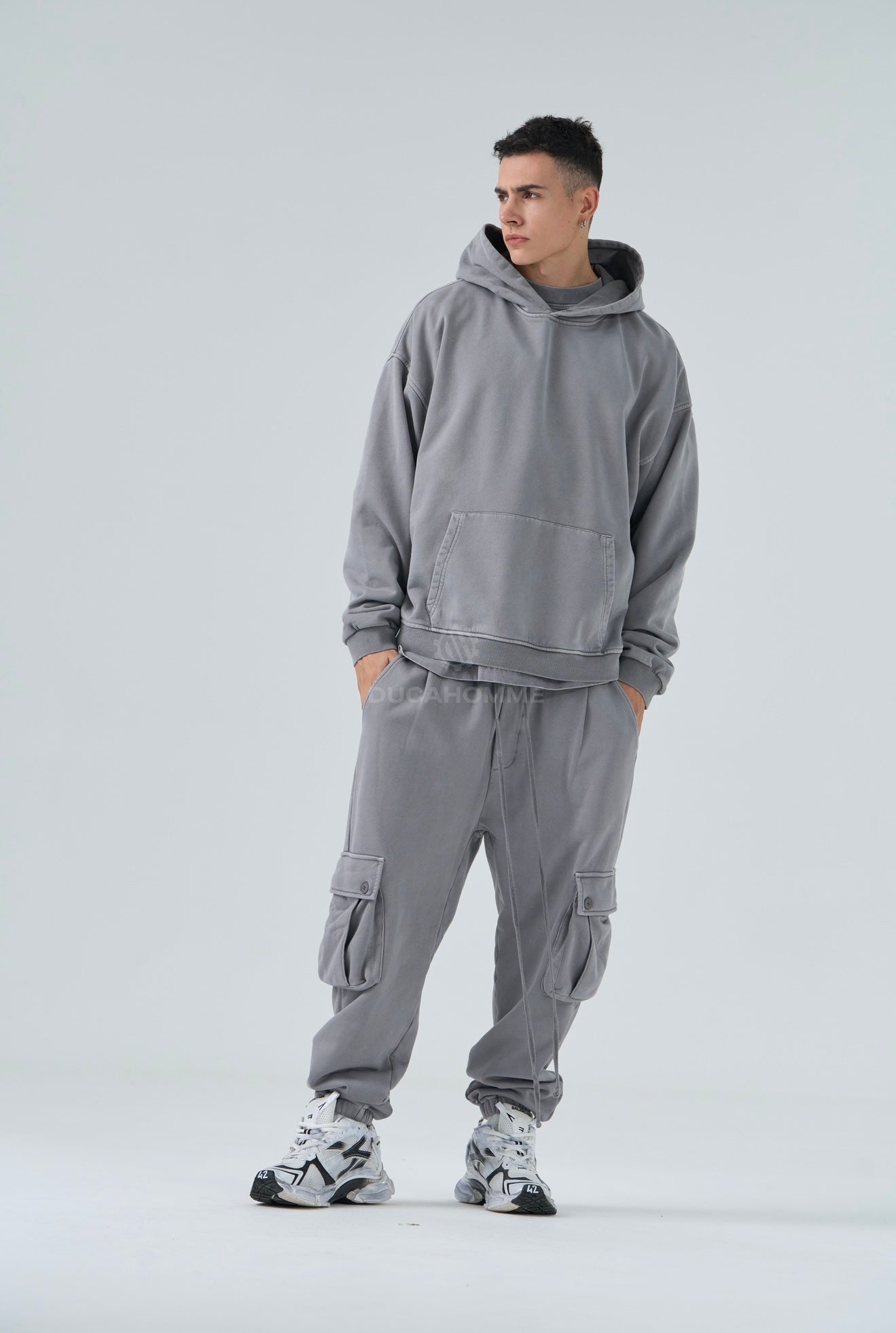 FELPA DUCA VIP WASHED GRIGIA 91G