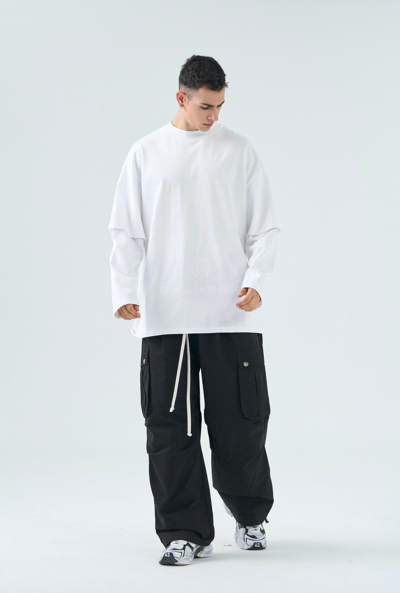 T SHIRT DUCA VIP LONG SLEEVE BIANCA