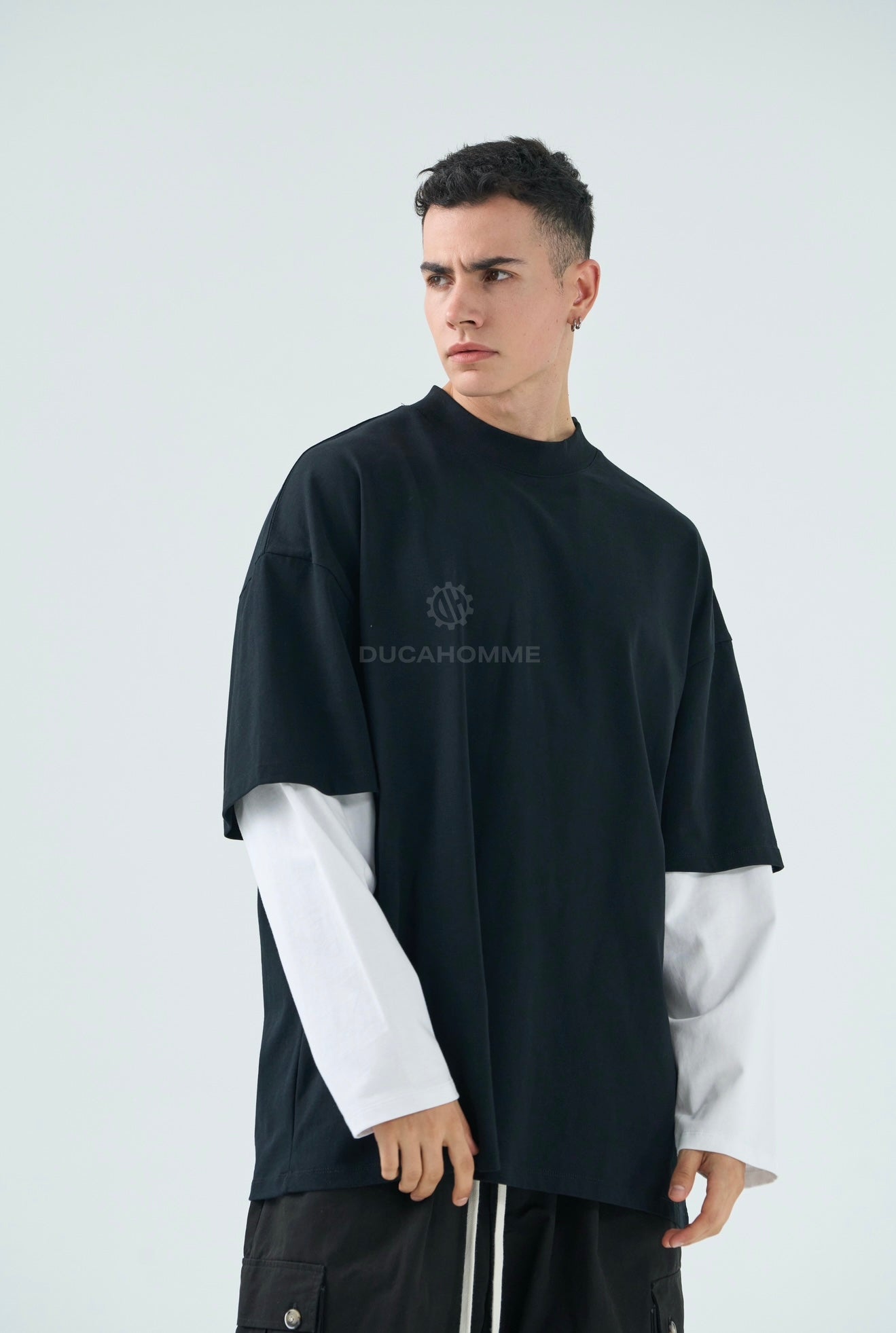 T SHIRT DUCA VIP LONG SLEEVE Nera Bianca