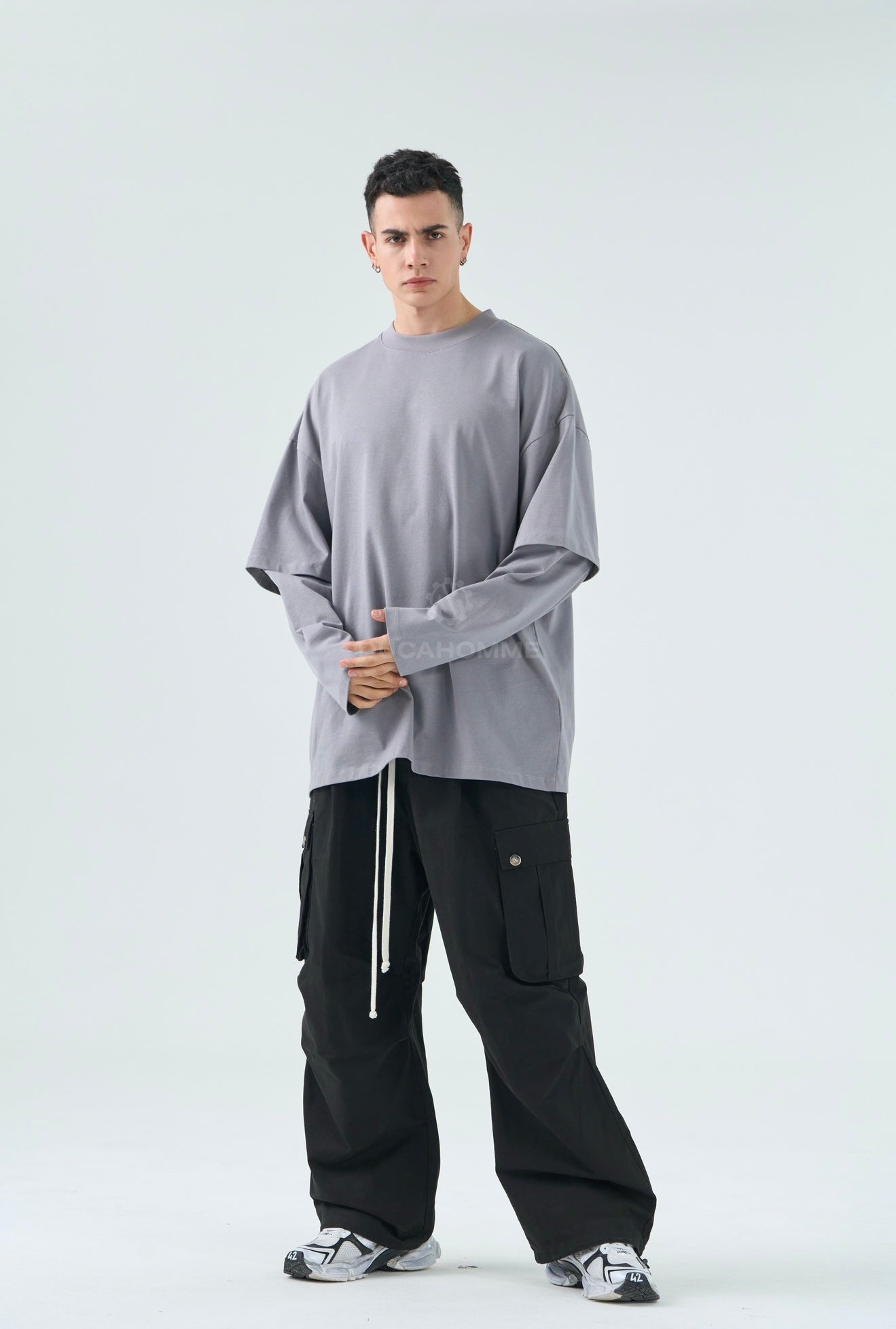 T SHIRT DUCA VIP LONG SLEEVE Grigia