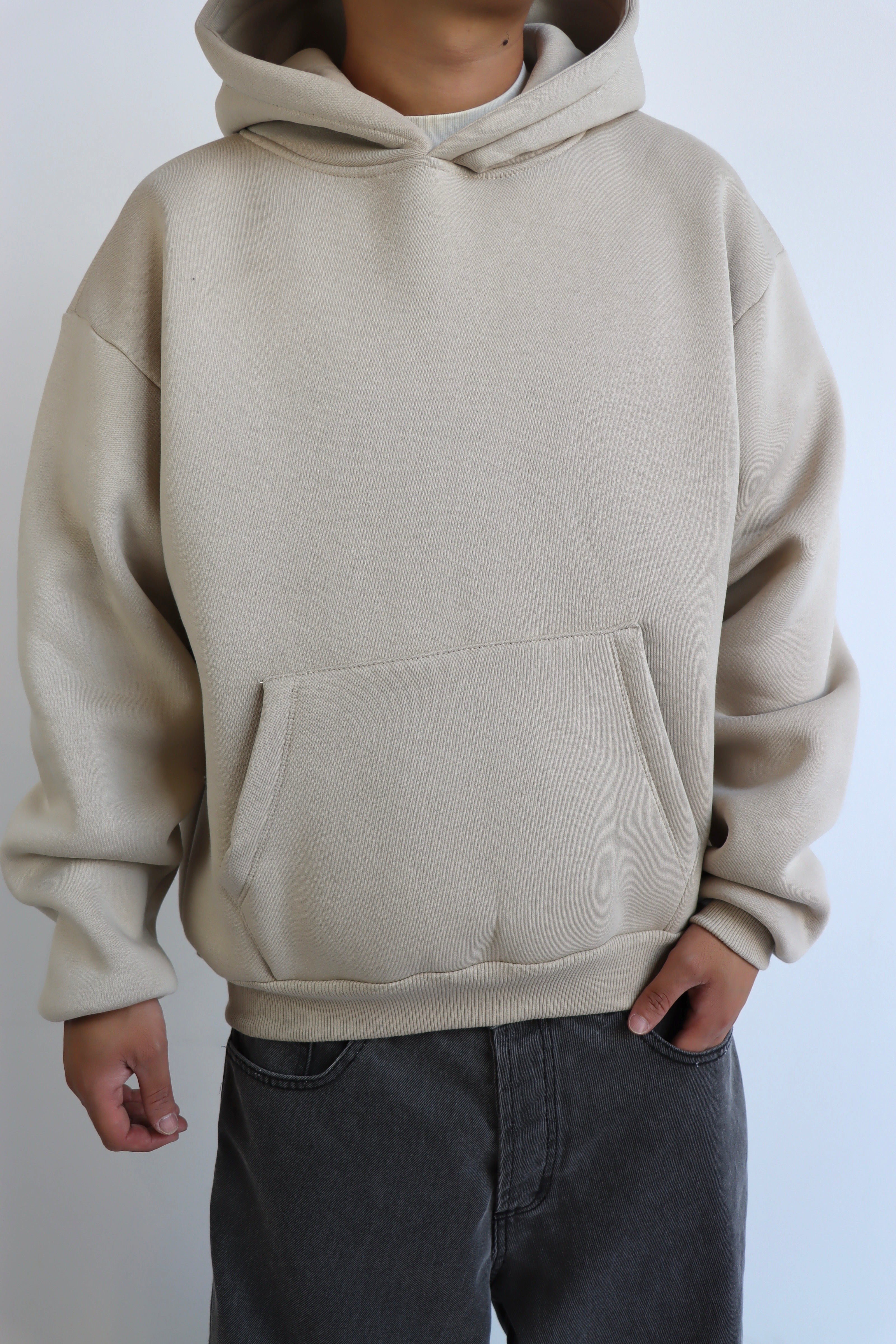 FELPA BOXYFIT BEIGE CHIARO