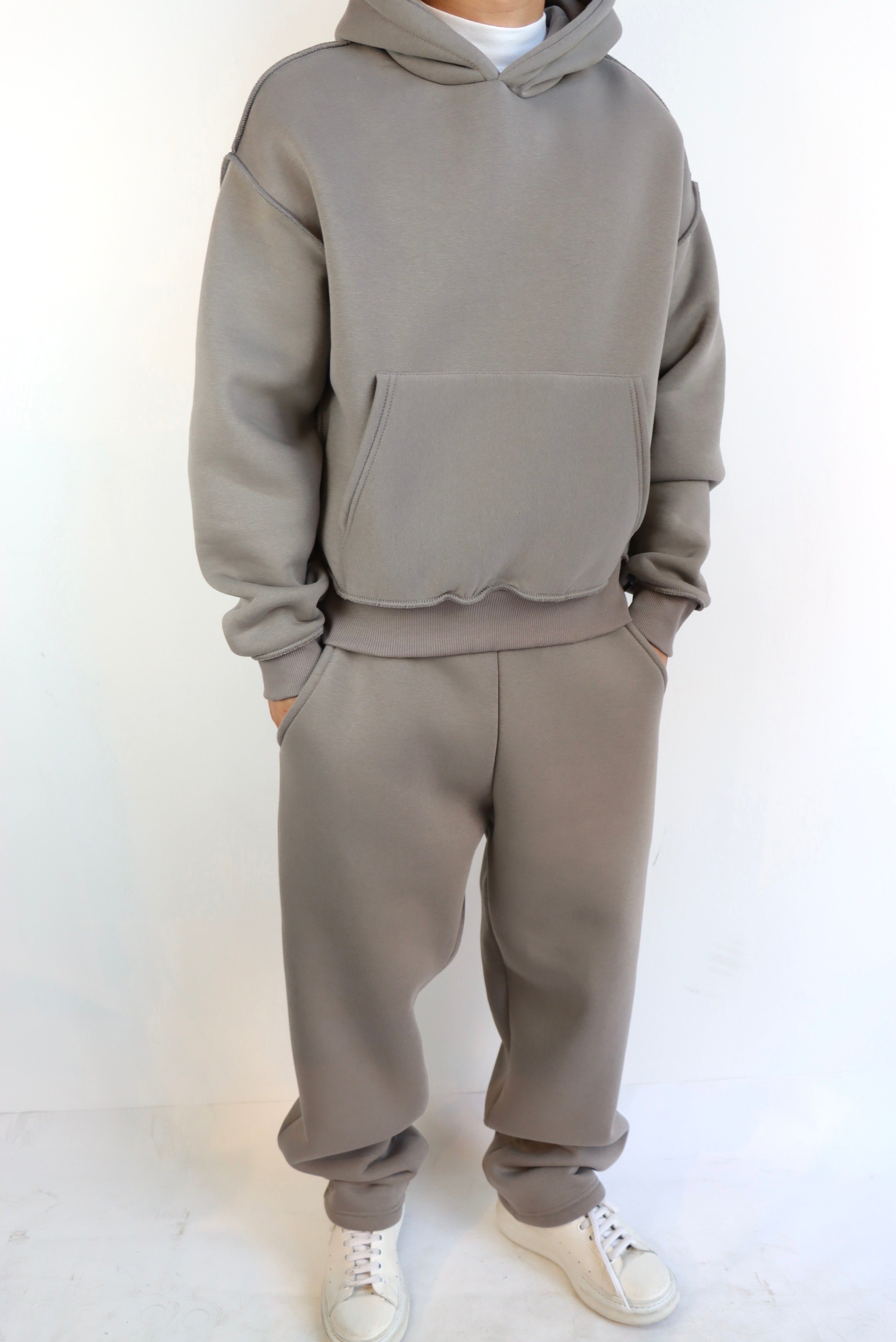 Boxy Crop Fit Piombo