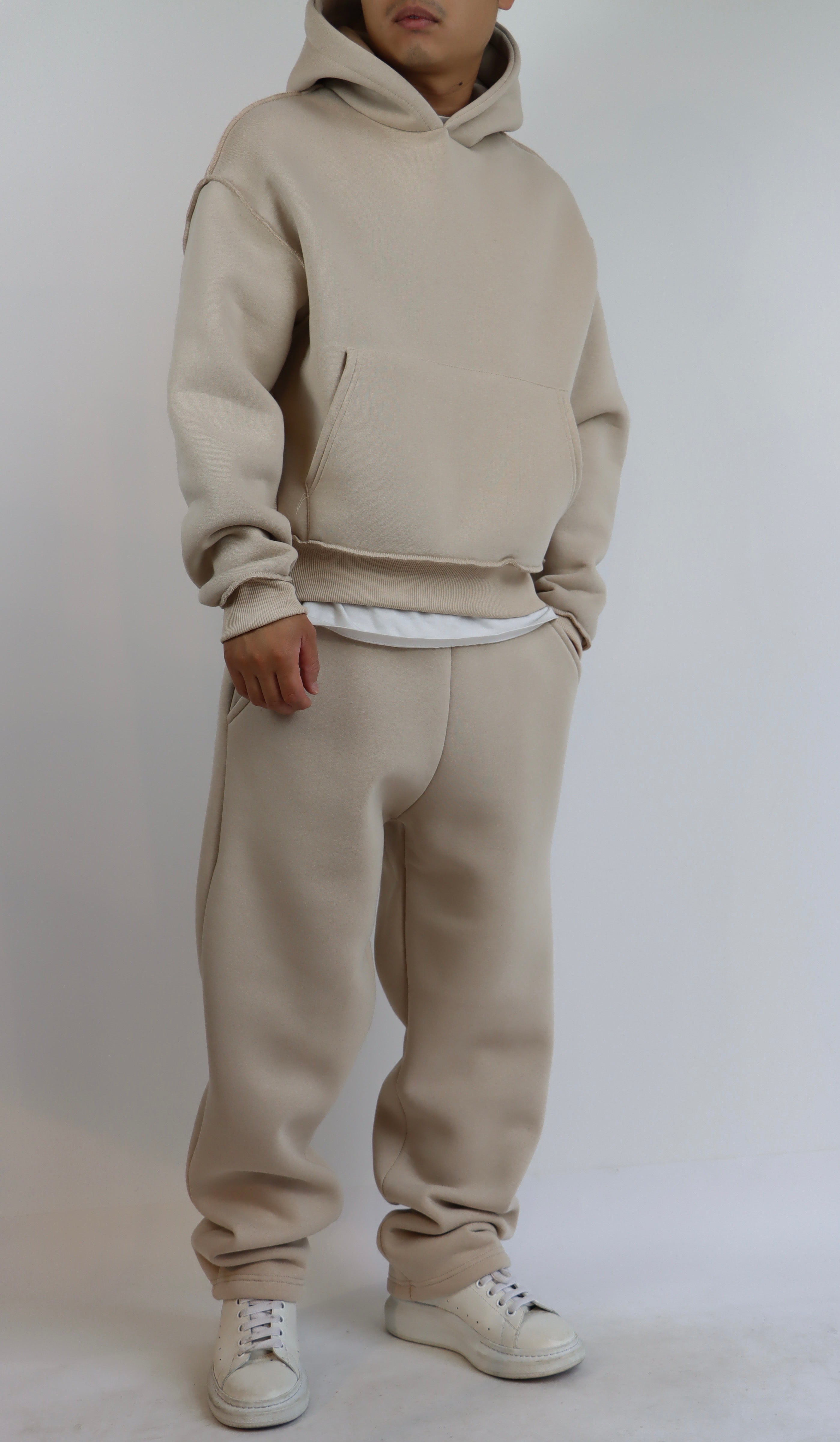 Boxy Crop Fit Beige