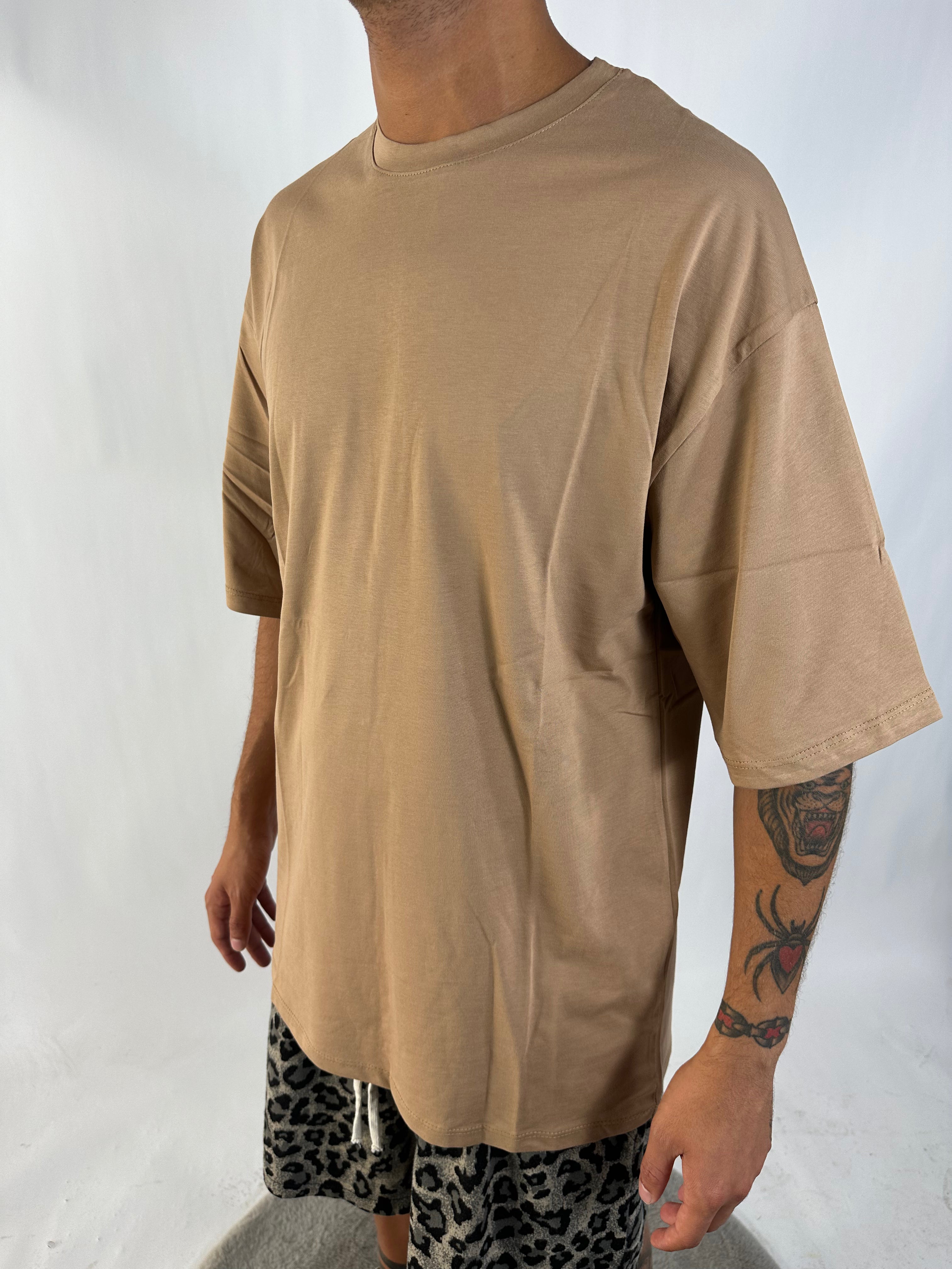 T-SHIRT OVERSIZE CAMEL