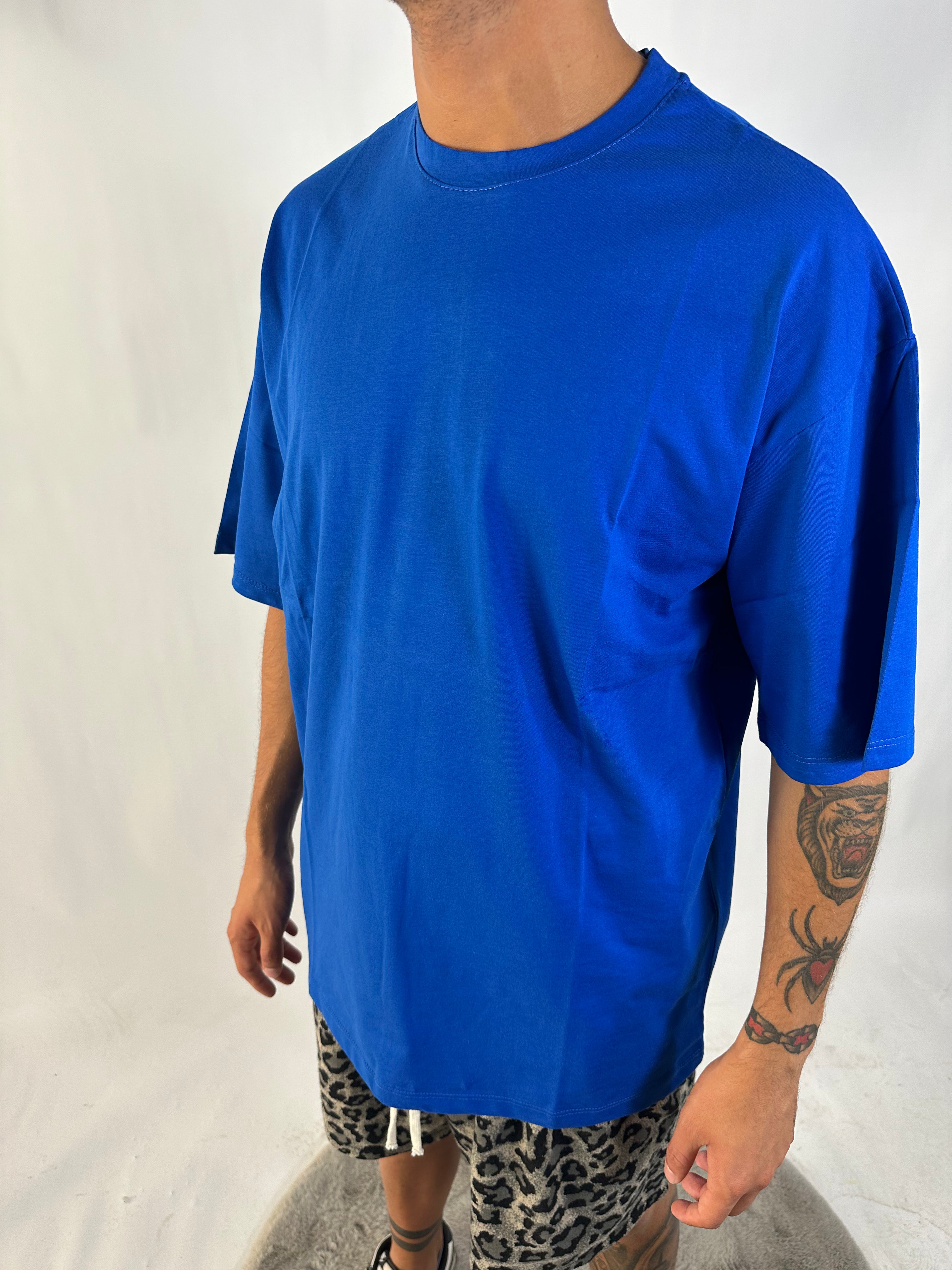 T-SHIRT OVERSIZE BLU ROYAL