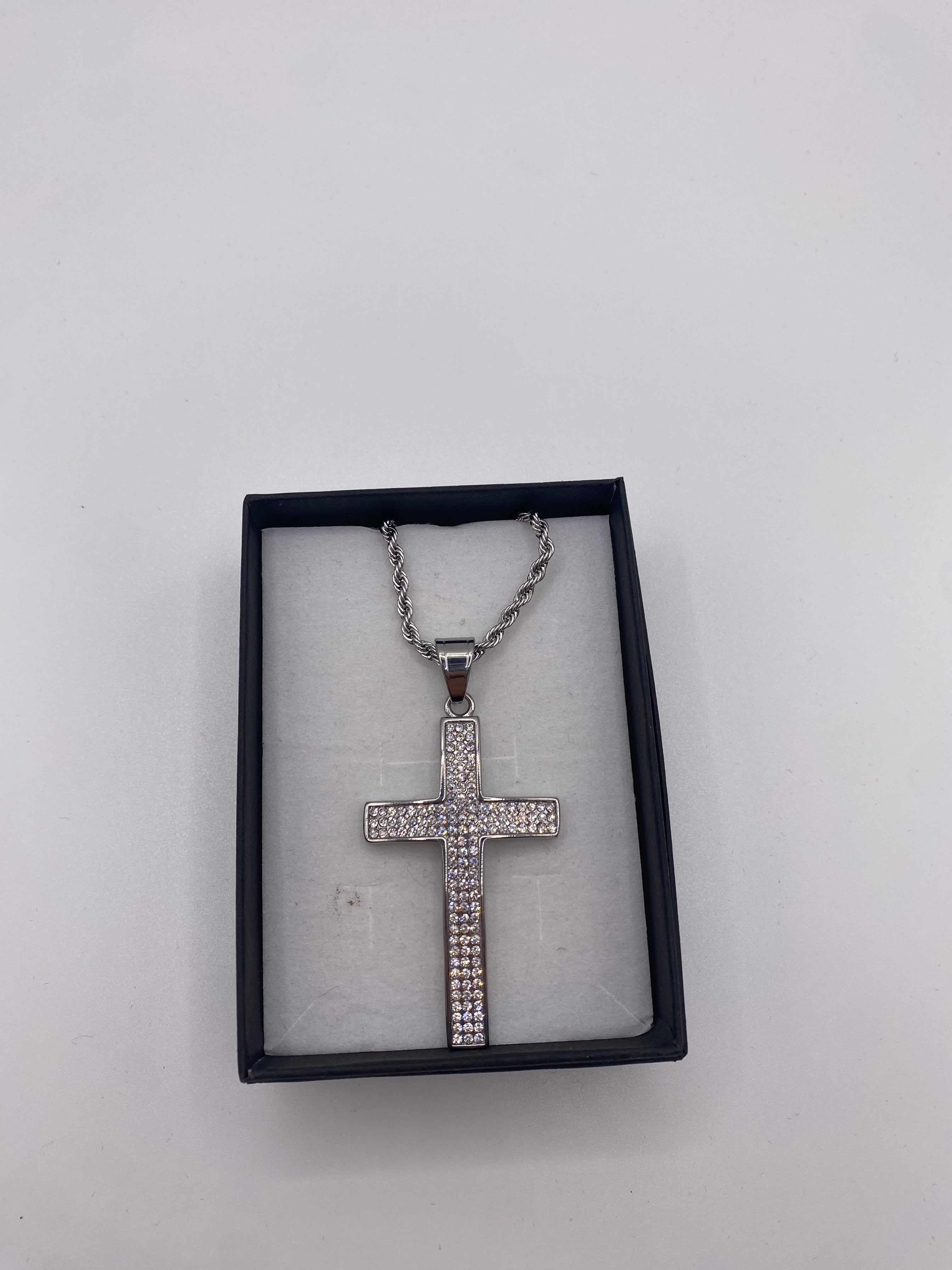 COLLANA CROCE DIAMANTI